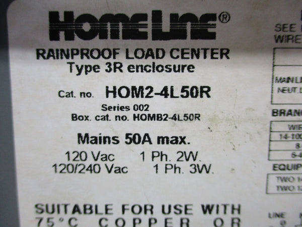 SQUARE D HOM2-4L50R 120/240VAC 50A NSNP