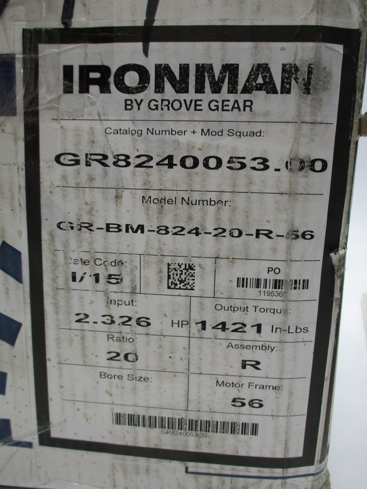 GROVE GEAR GR-BM-824-20-R-56 NSMP