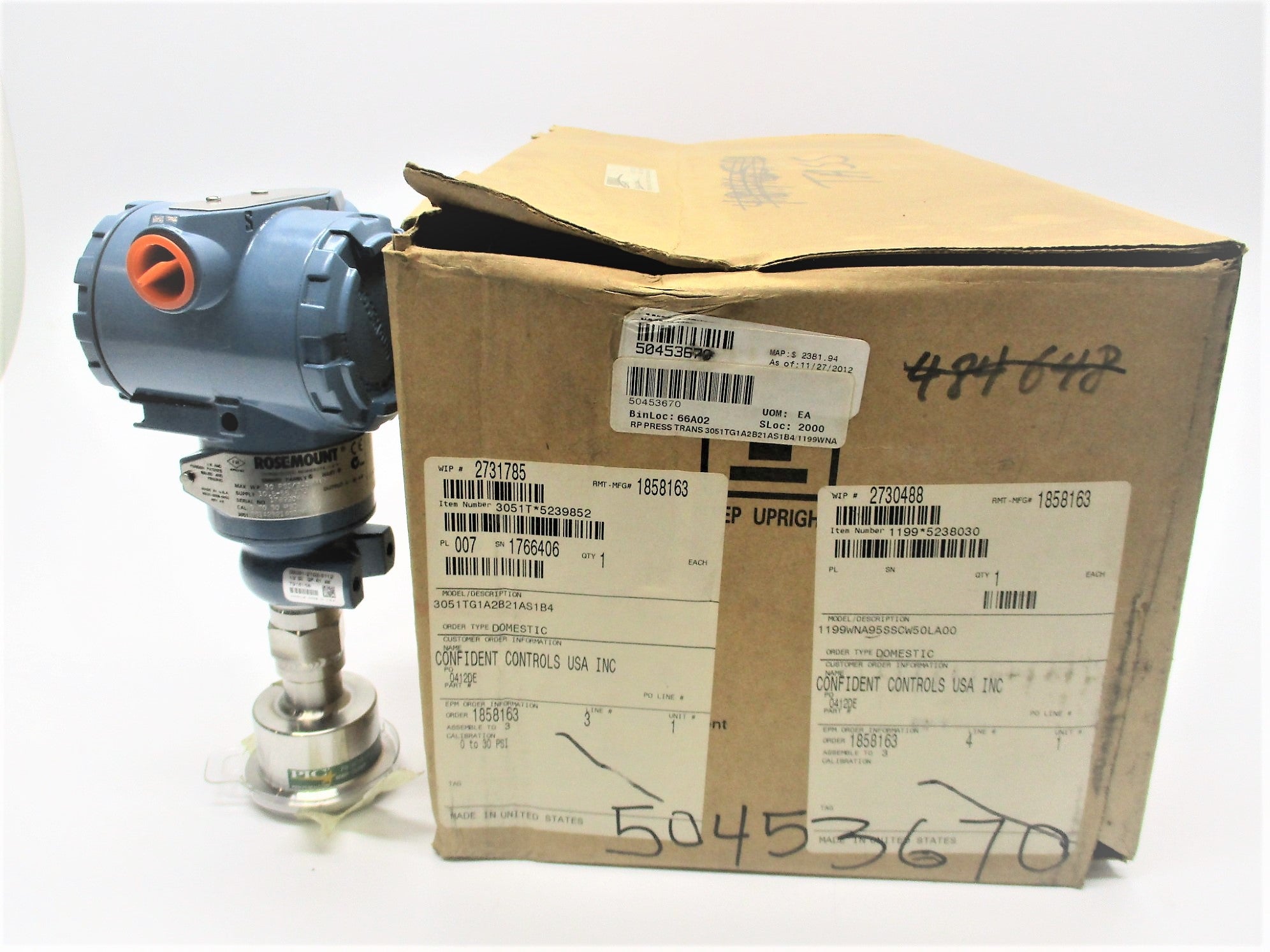 ROSEMOUNT 3051TG1A2B21AS1B4 NSMP