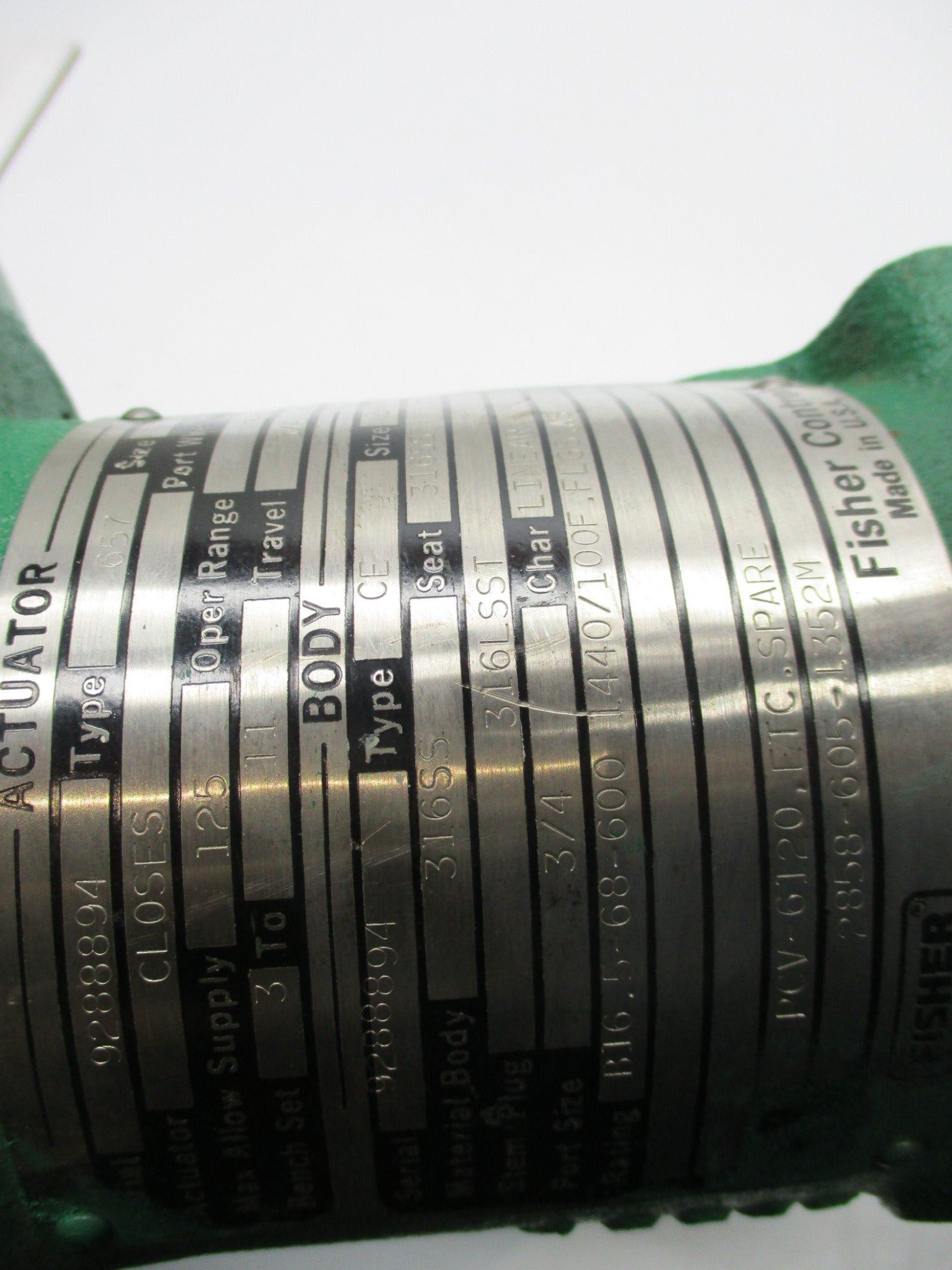 FISHER TYPE 657 SIZE 30 NSNP