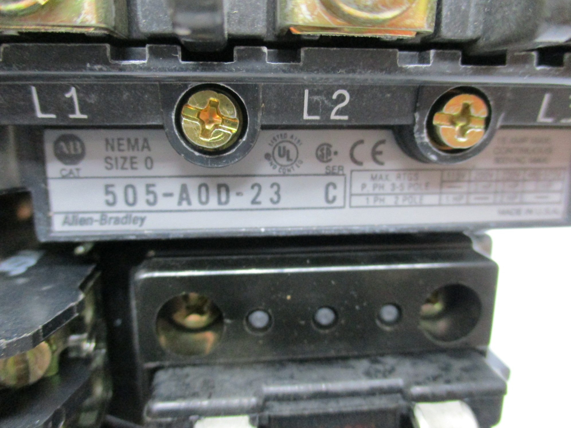 INDUSTRIAL SPARE PART 505-AOD-23 SER. C (BR/WH) 120V NSMP