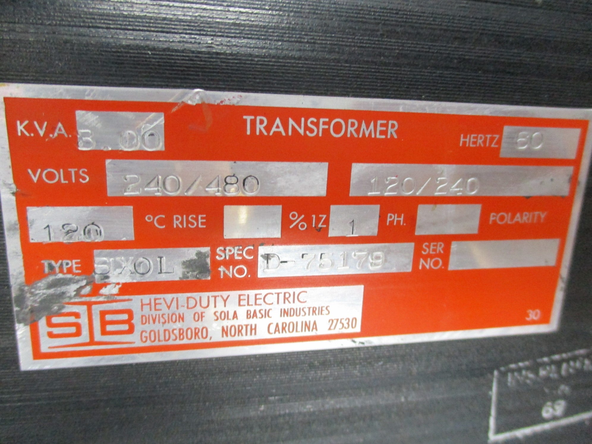 SOLA D-75179 TYPE SIXOL UNMP