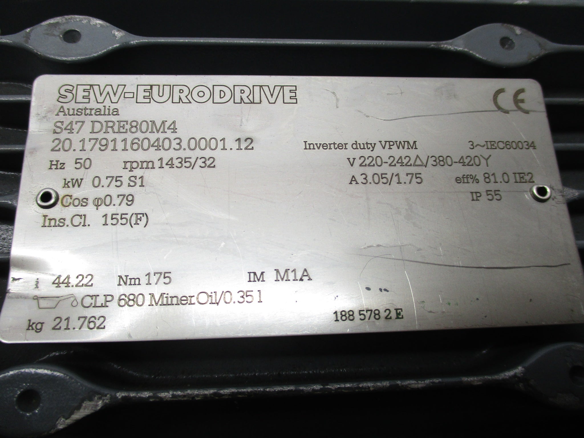 SEW-EURODRIVE S47DRE80M4 NSNP