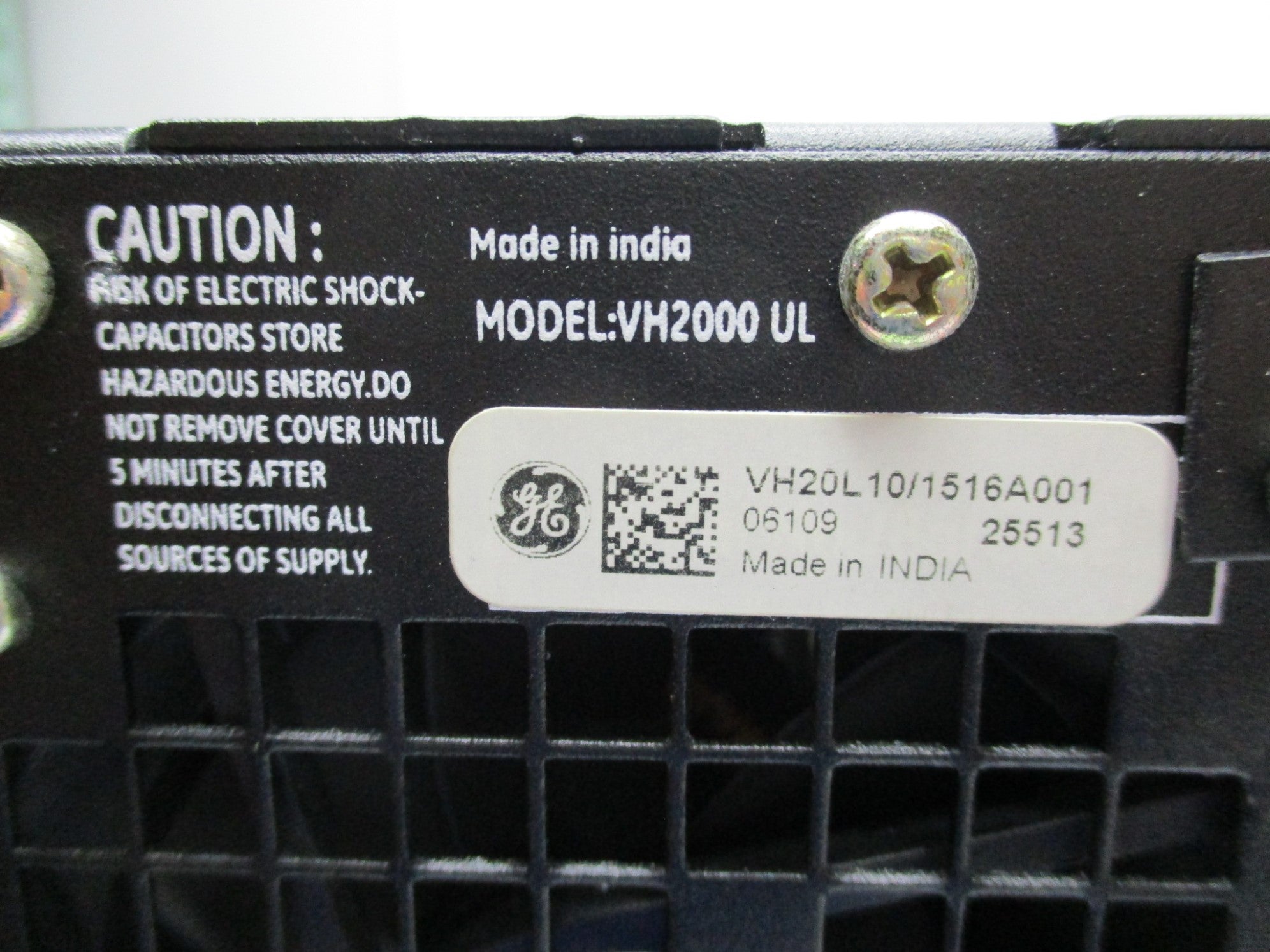 GENERAL ELECTRIC VH2000 UL NSMP