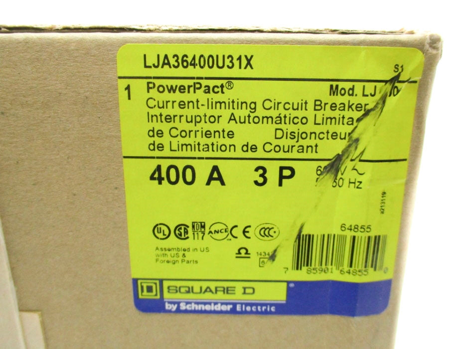 SQUARE D LJA36400U31X 600V 400A NSFS