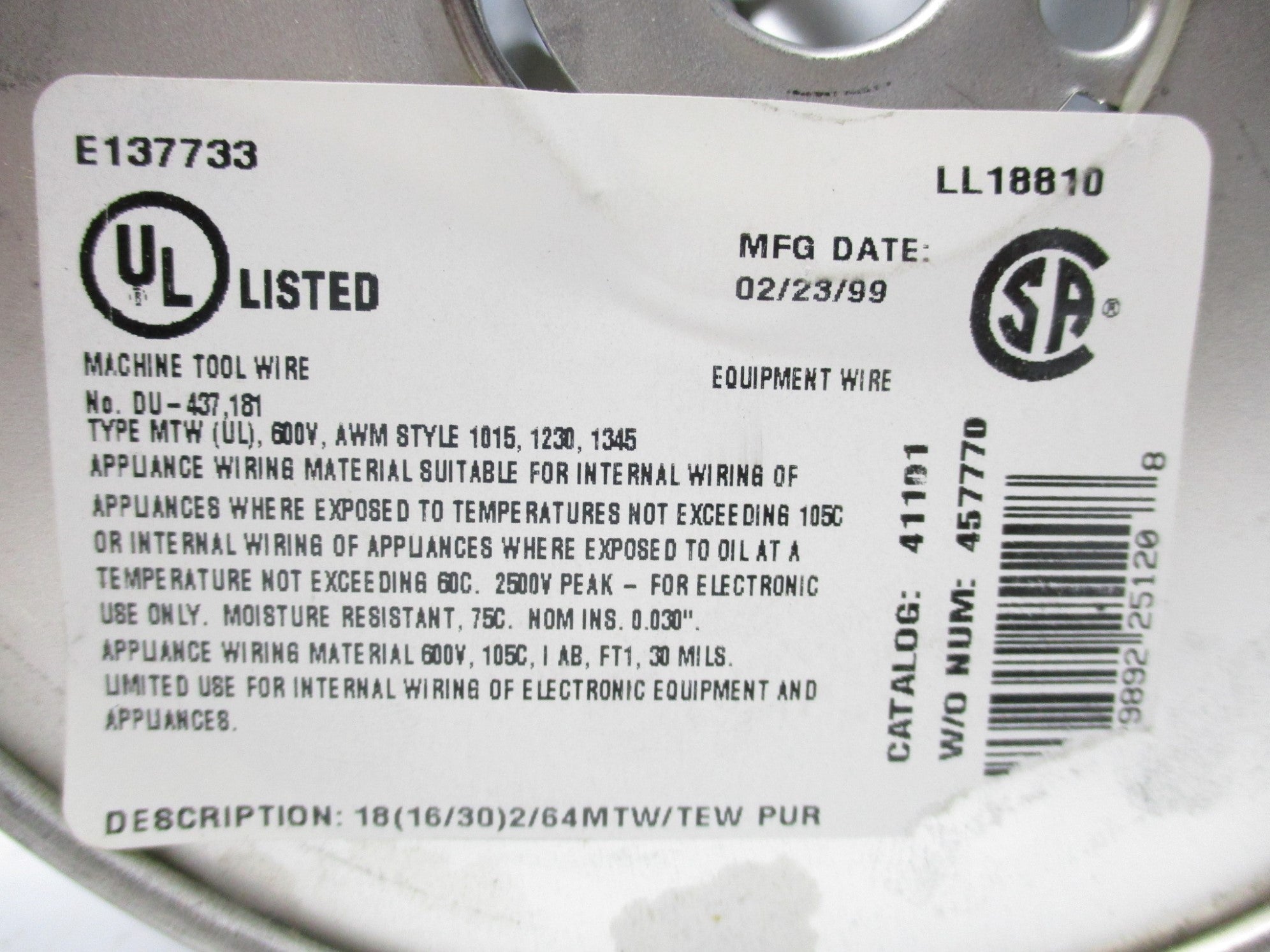COLEMAN CABLE 411010513 (PKG OF 4) NSMP