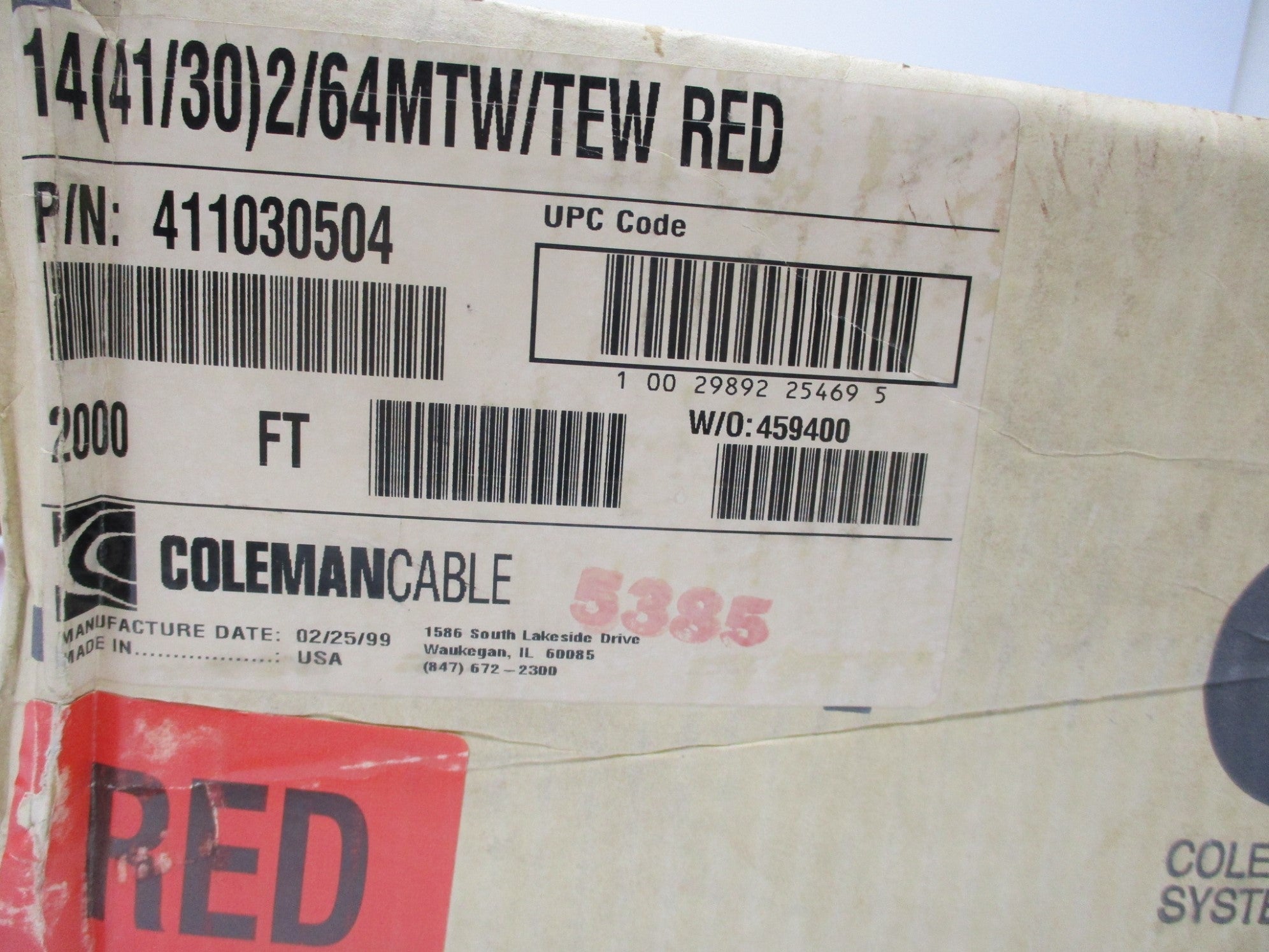 COLEMAN CABLE 411030504 (PKG OF 4) NSMP