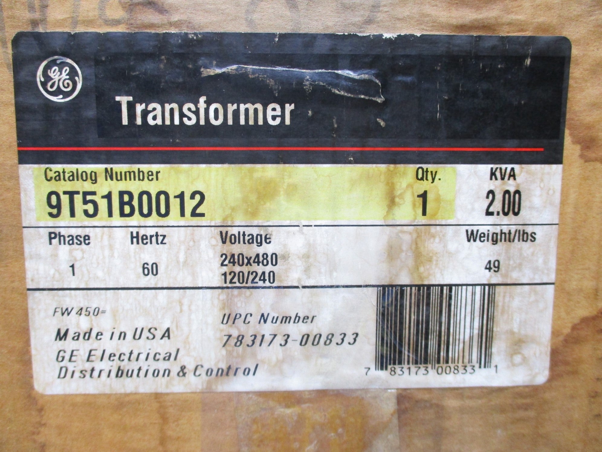 GENERAL ELECTRIC 9T51B0012 NSMP