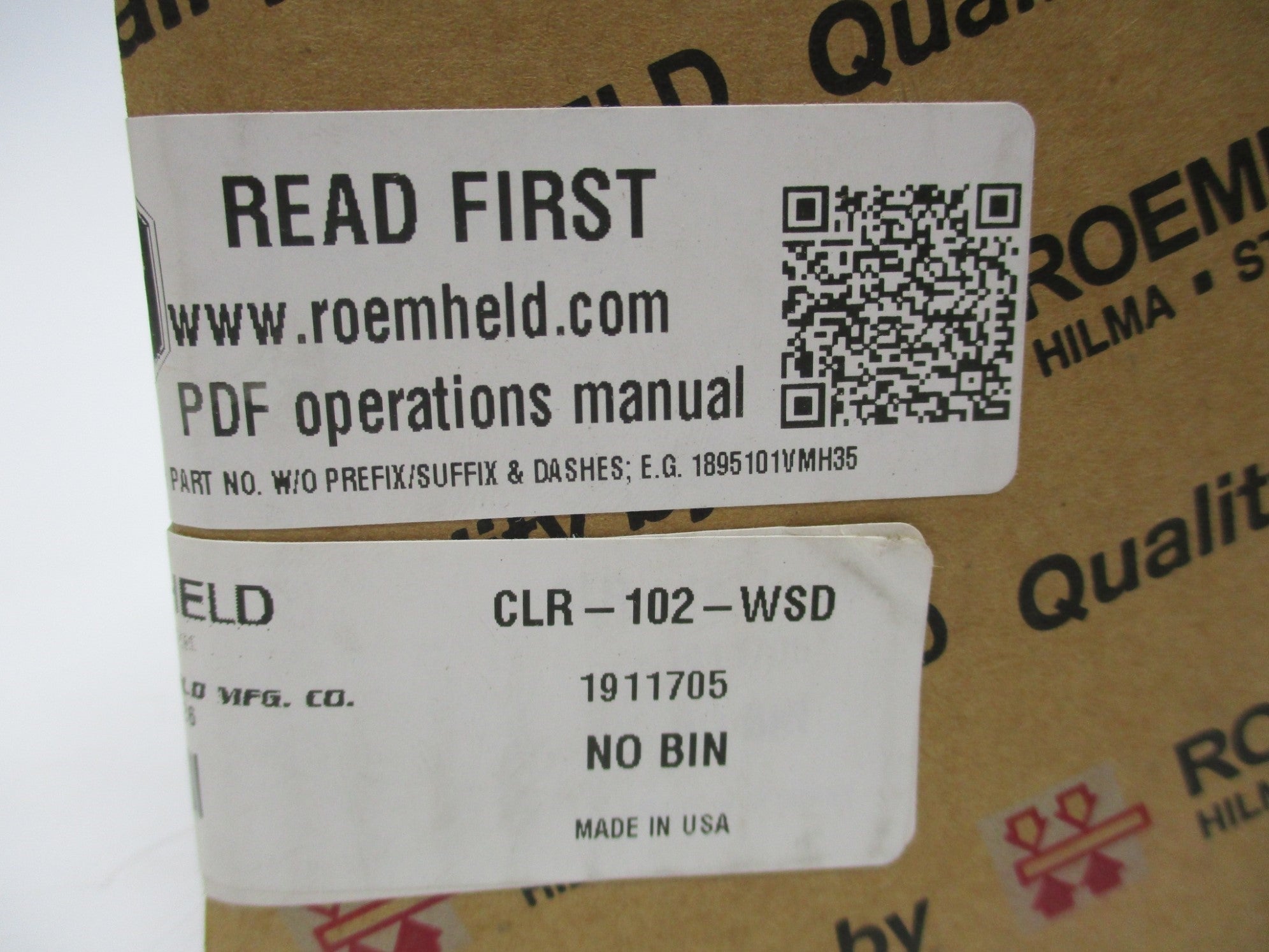 ROEMHELD CLR-102-WSD 1911705 NSFS