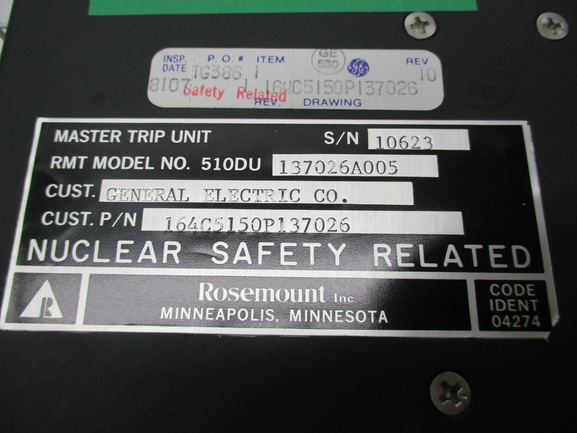 ROSEMOUNT 510DU137026A005 NSNP