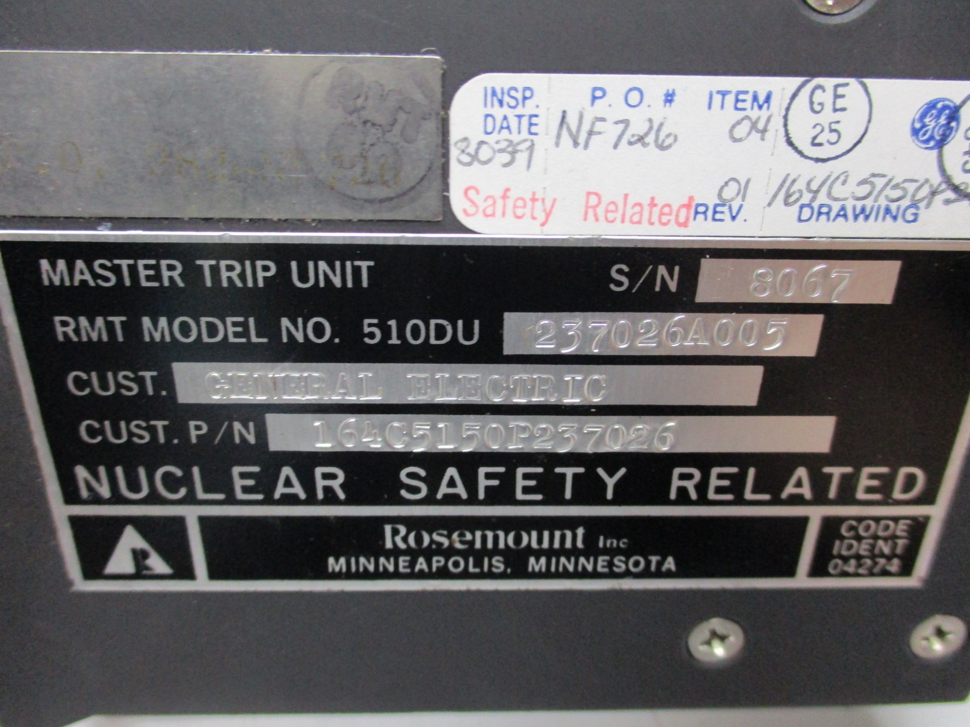 ROSEMOUNT 510DU237026A005 NSNP