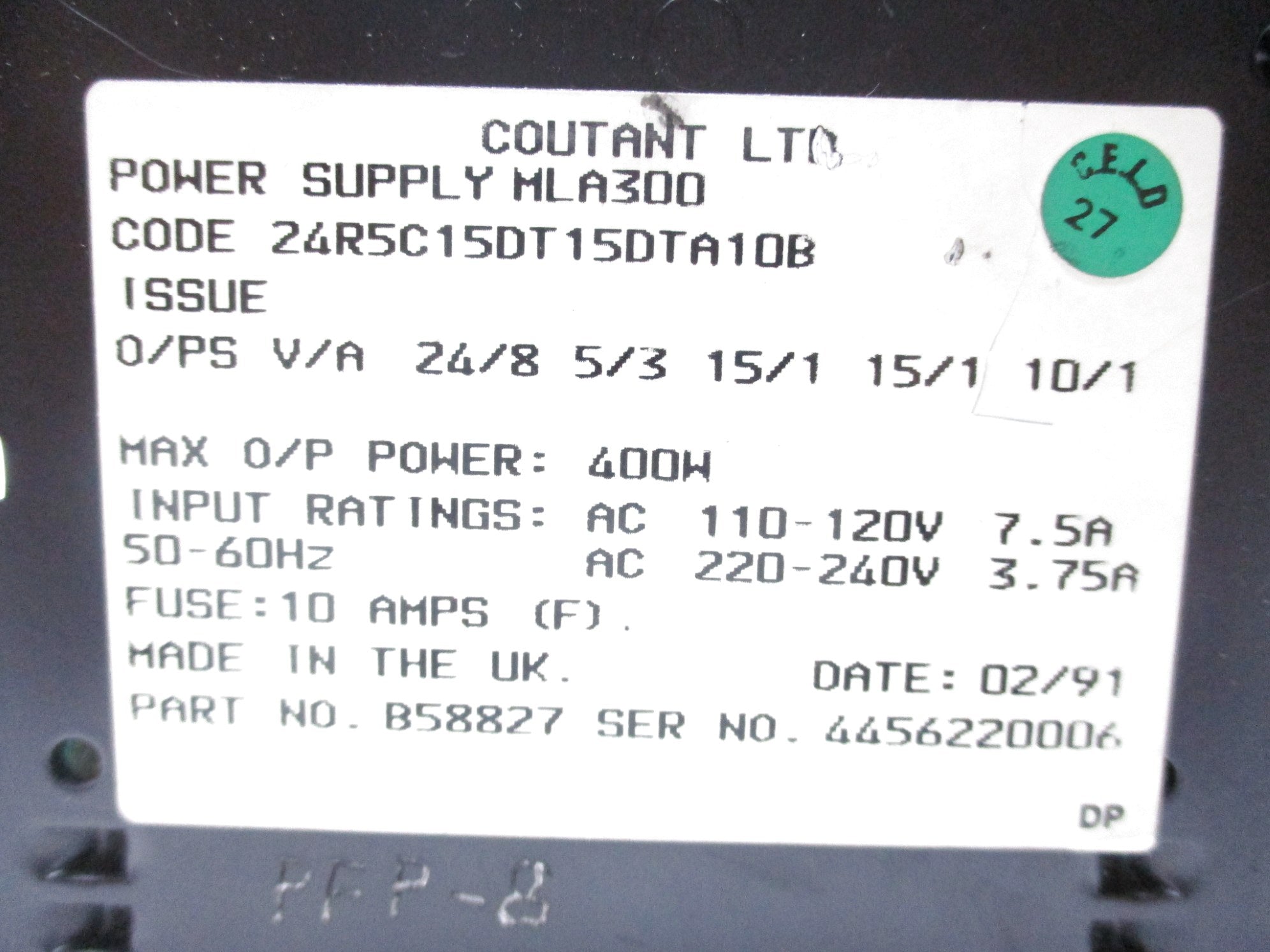 COUTANT B58827 REMAN