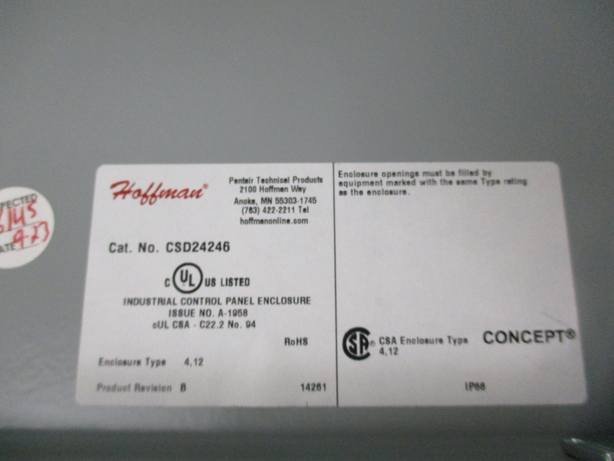 HOFFMAN CSD24226 NSMP