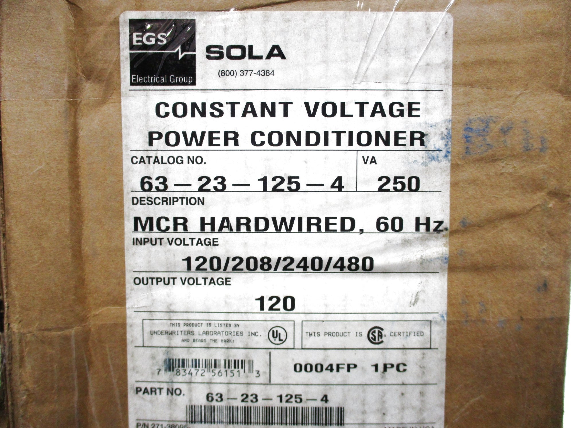 SOLA 63-23-125-4 380-520V NSMP