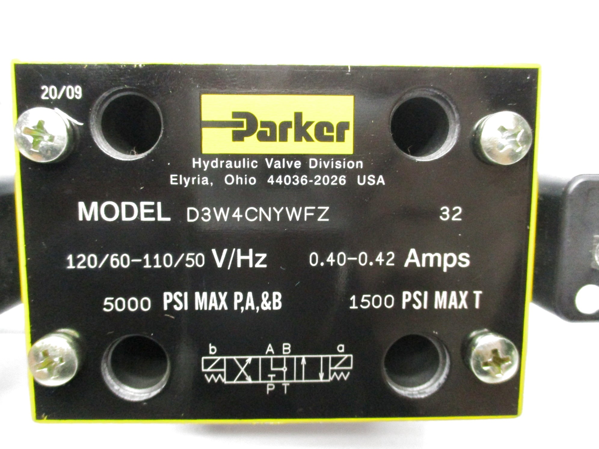 PARKER D3W4CNYWFZ 110-120V 0.40-0.42A 5000PSI NSMP