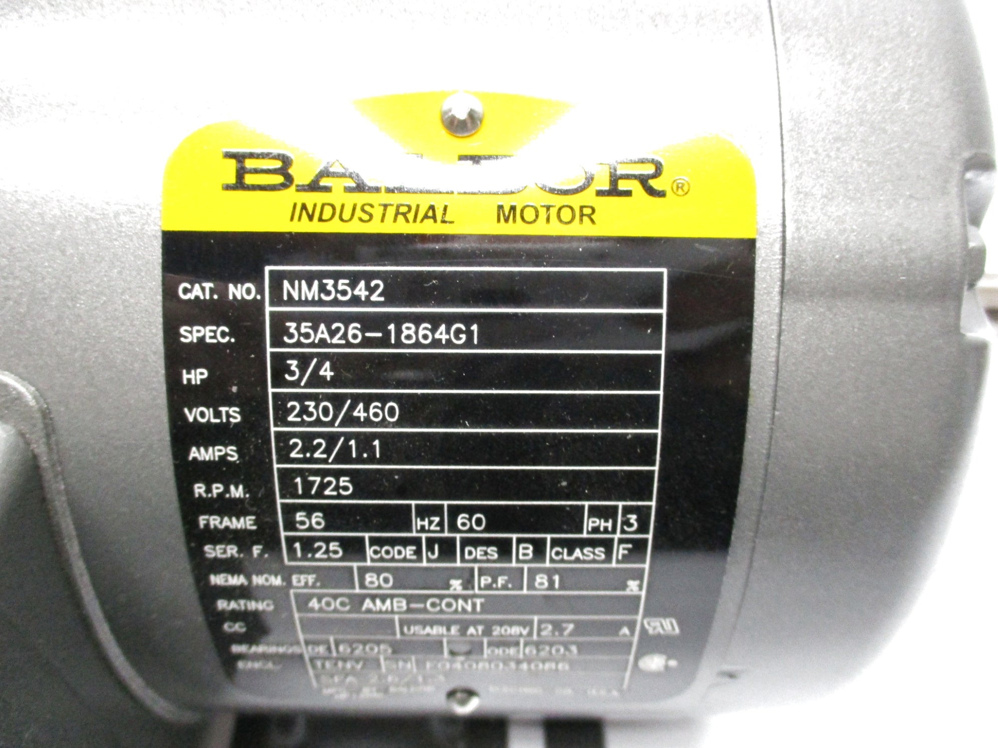 BALDOR NM3542 NSNP