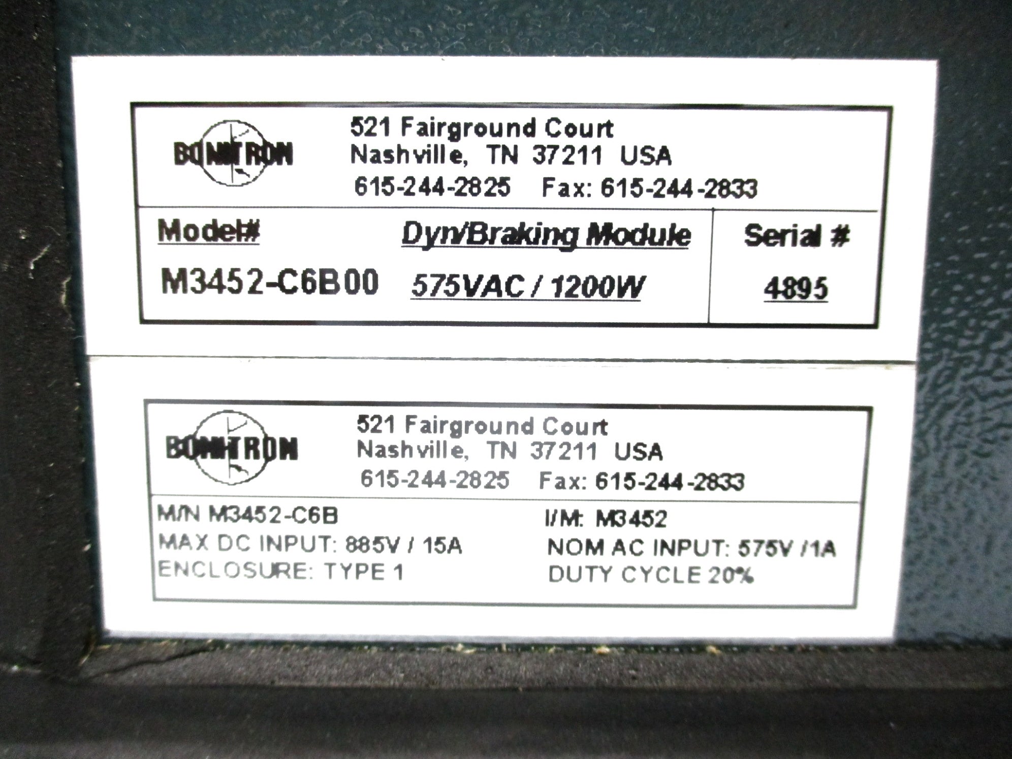 BONITRON M6452-C6B00 UNMP