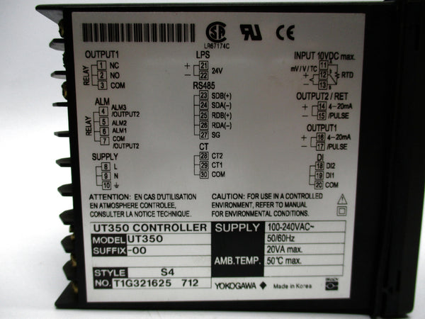 YOKOGAWA UT350-00 100-240VAC UNMP