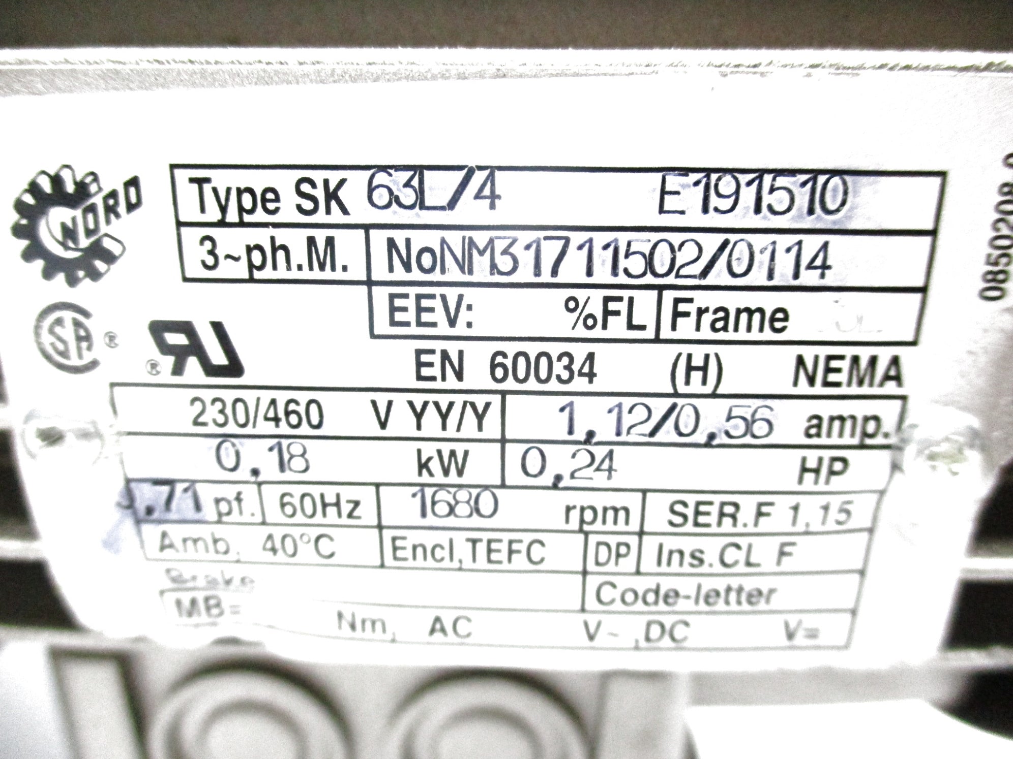 NORD SK12063-631/4 NSNP
