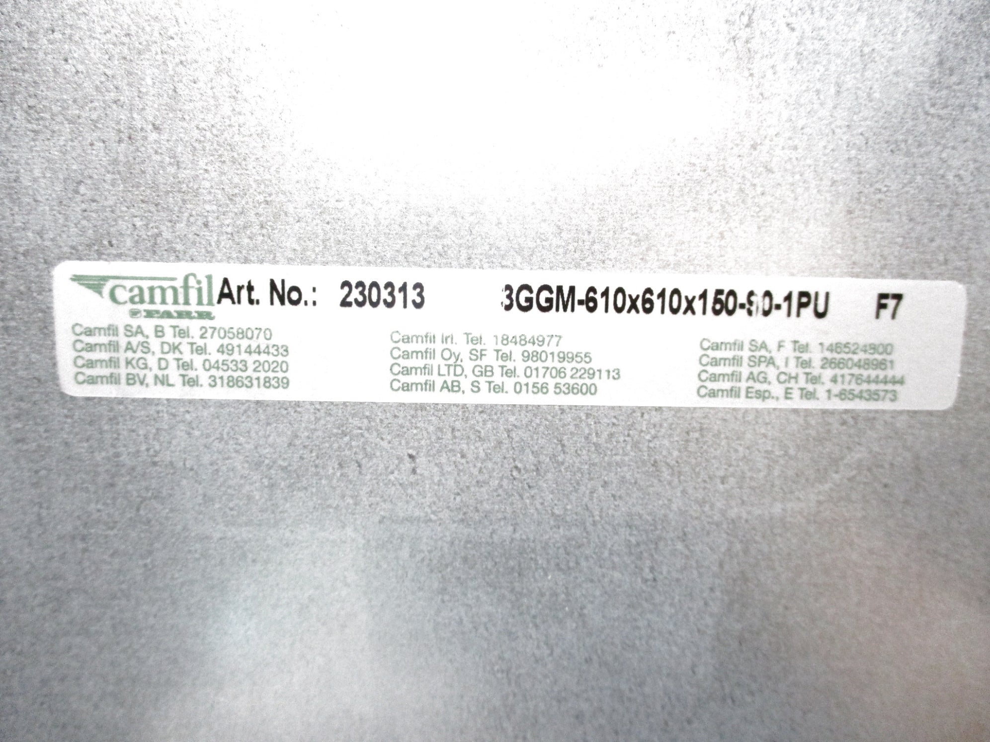 CAMFIL 3GGM-610X610X150-90-1PU NSMP