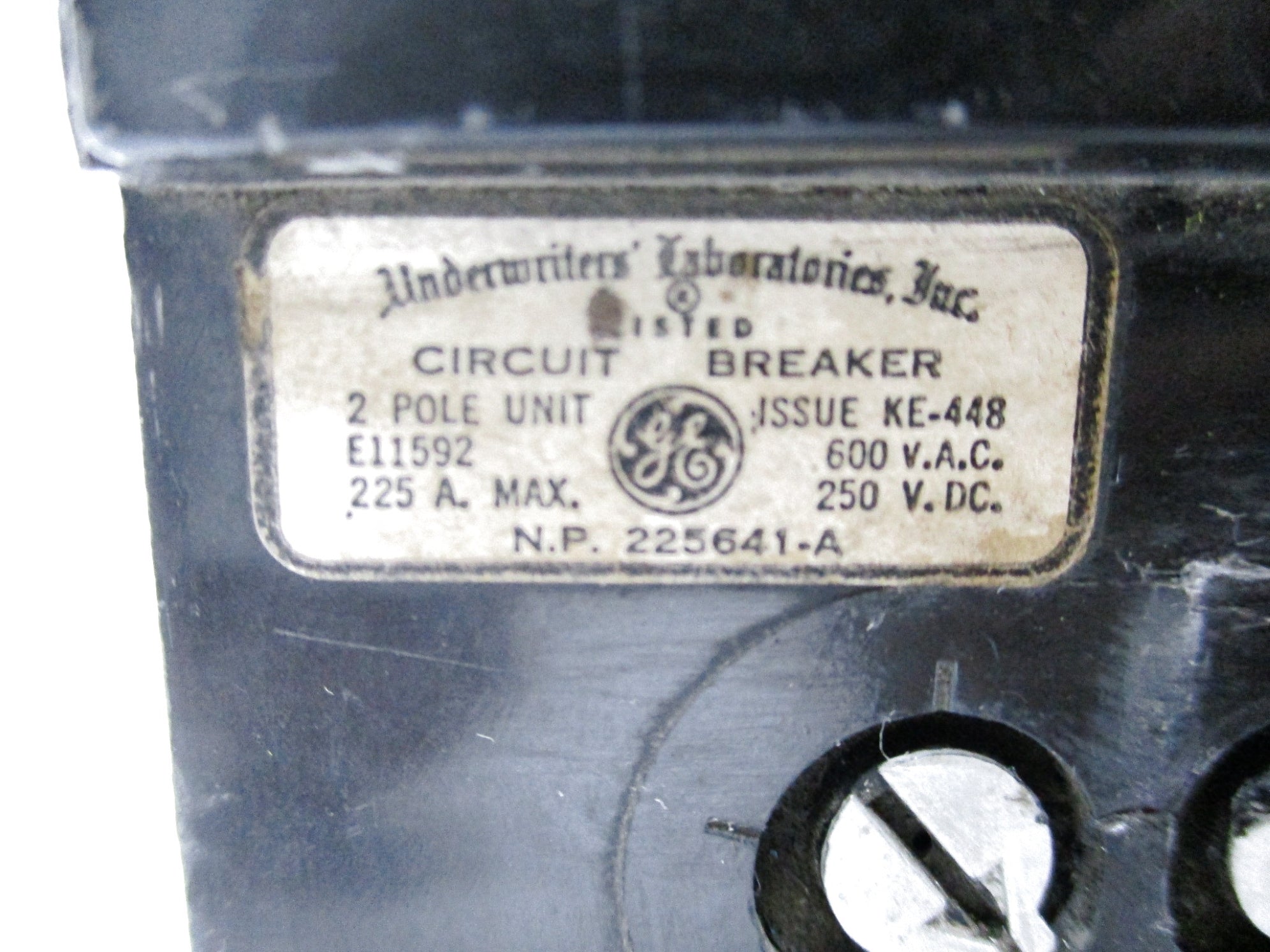 GENERAL ELECTRIC E11592 600VAC 250VDC 225A UNMP