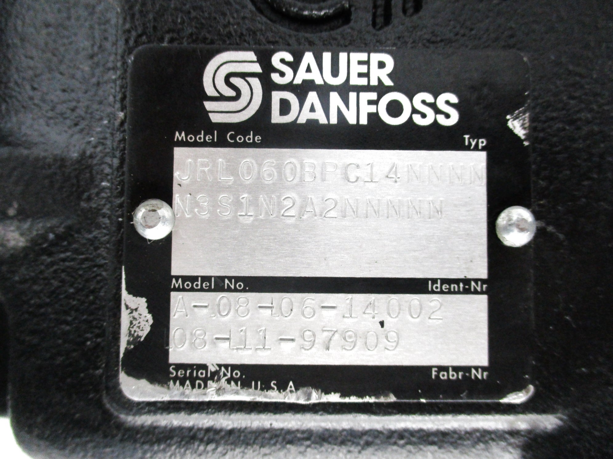 SAUER JRL060BPC14NNNNN3S1N2A2NNNNN UNMP