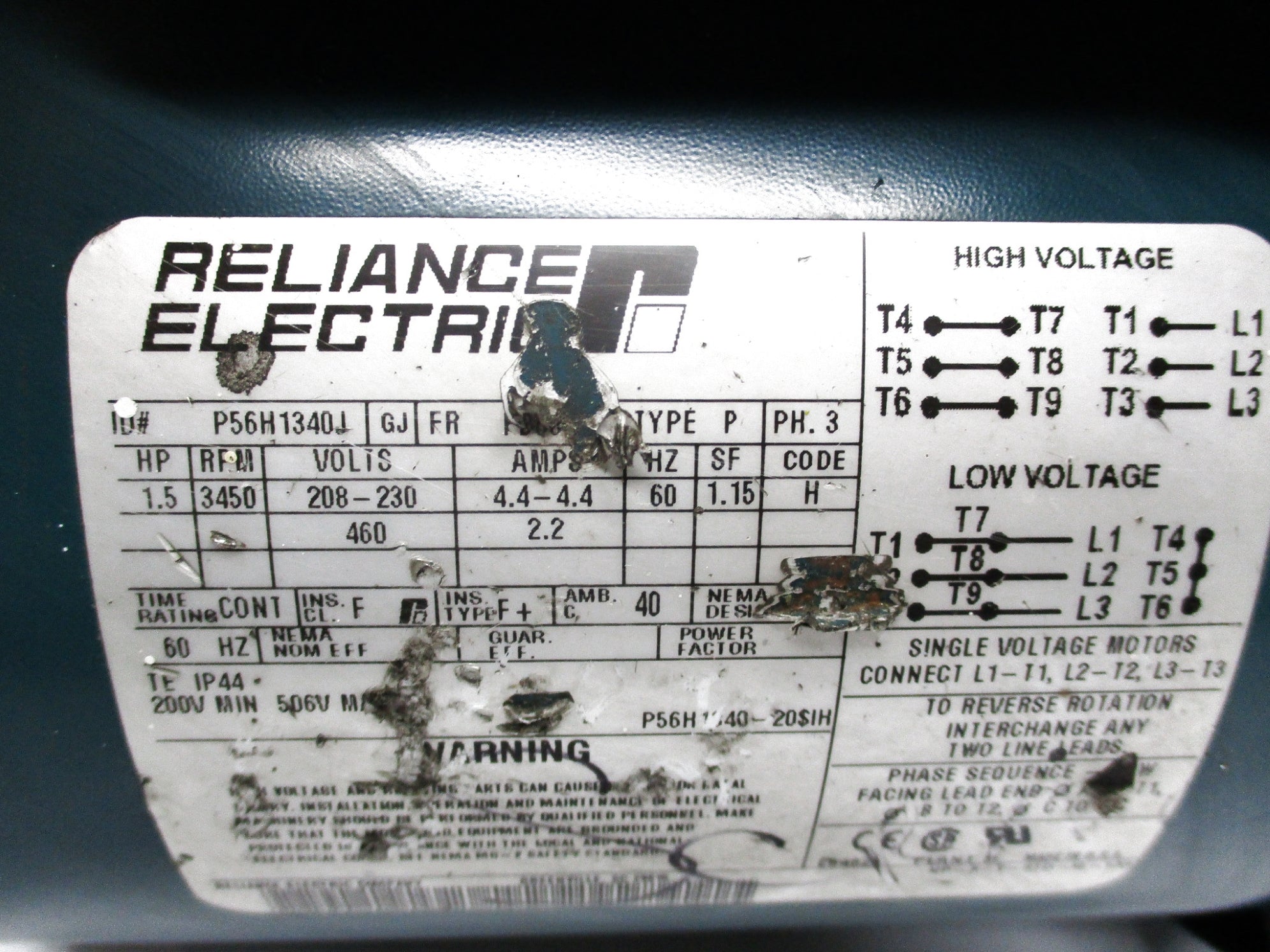 RELIANCE ELECTRIC P56H1340J UNMP