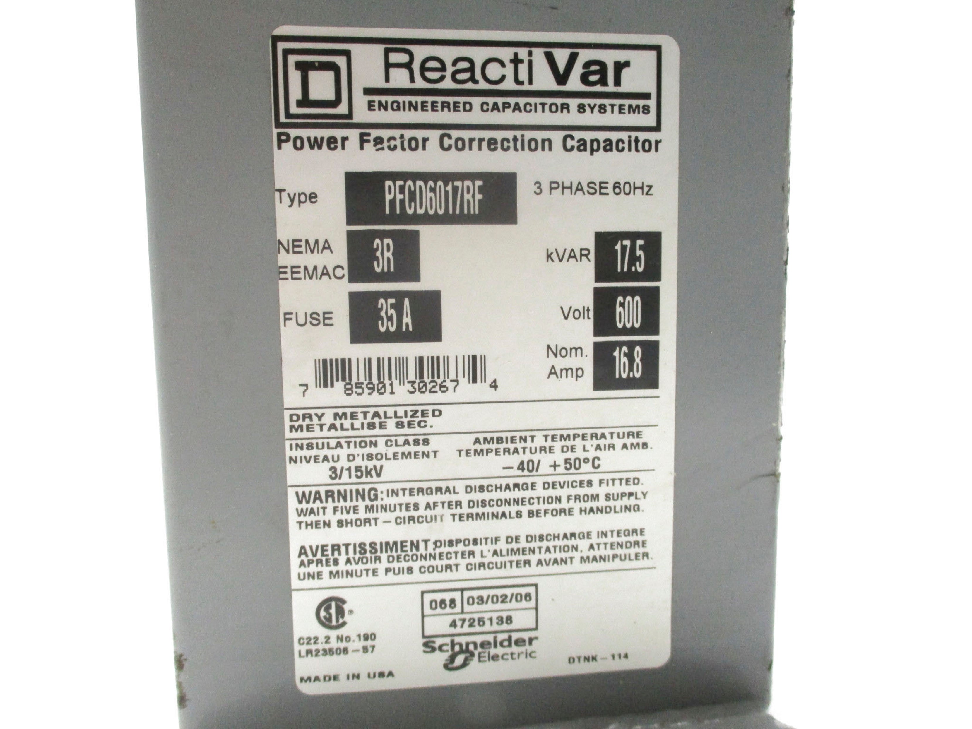 SQUARE D PFCD6017RF NSNP