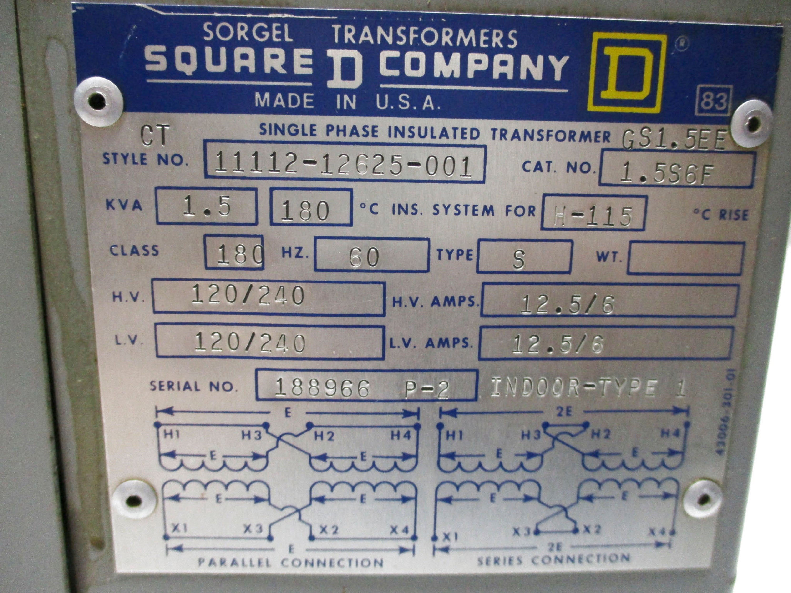 SQUARE D 1.5S6F NSNP