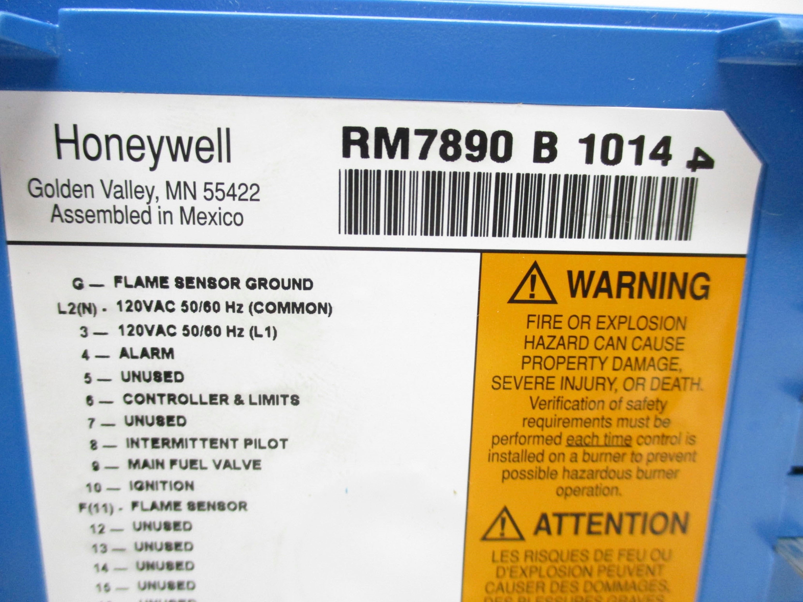 HONEYWELL RM7890B1014 120VAC NSMP