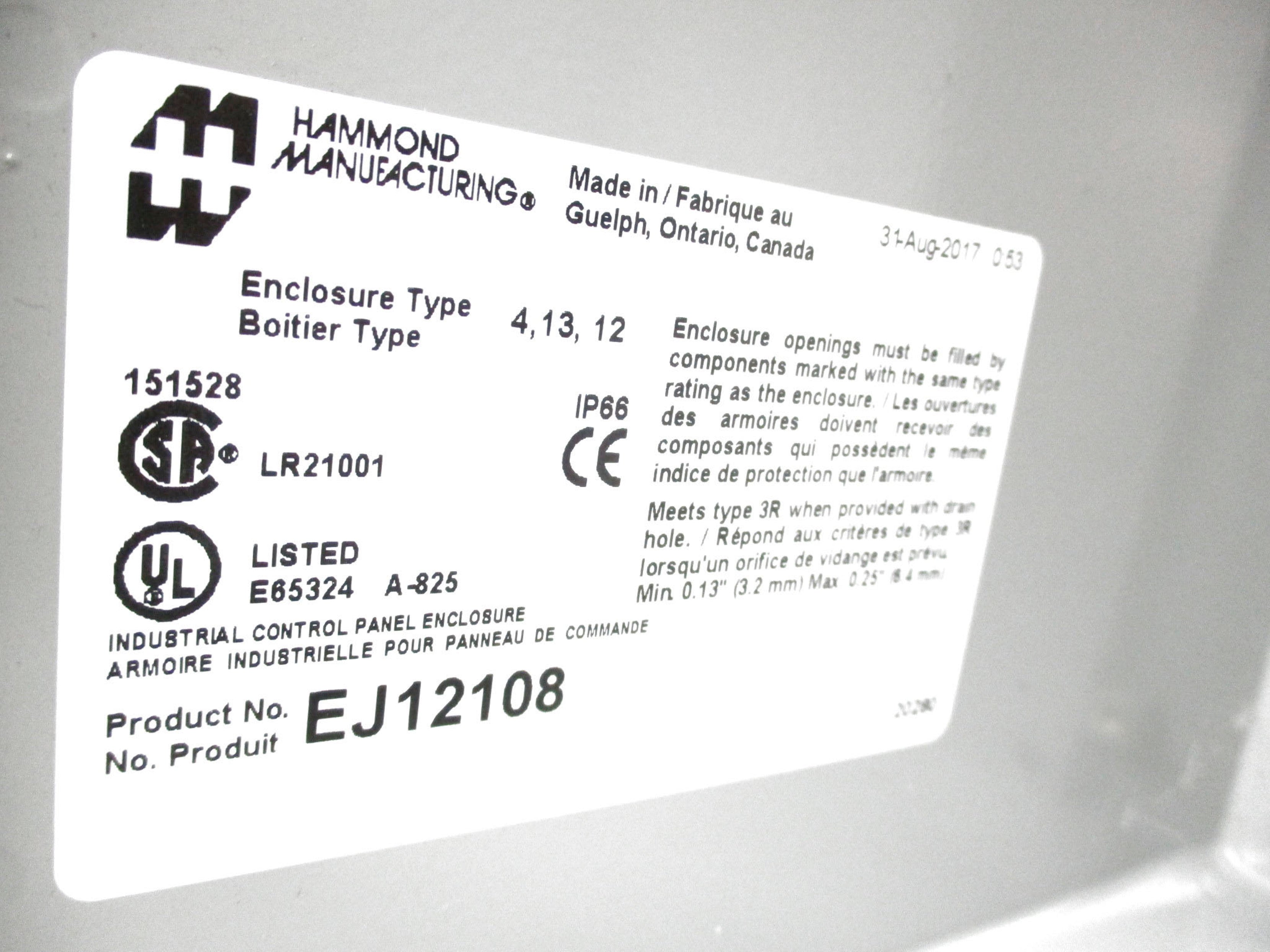 HAMMOND EJ12108 NSNP