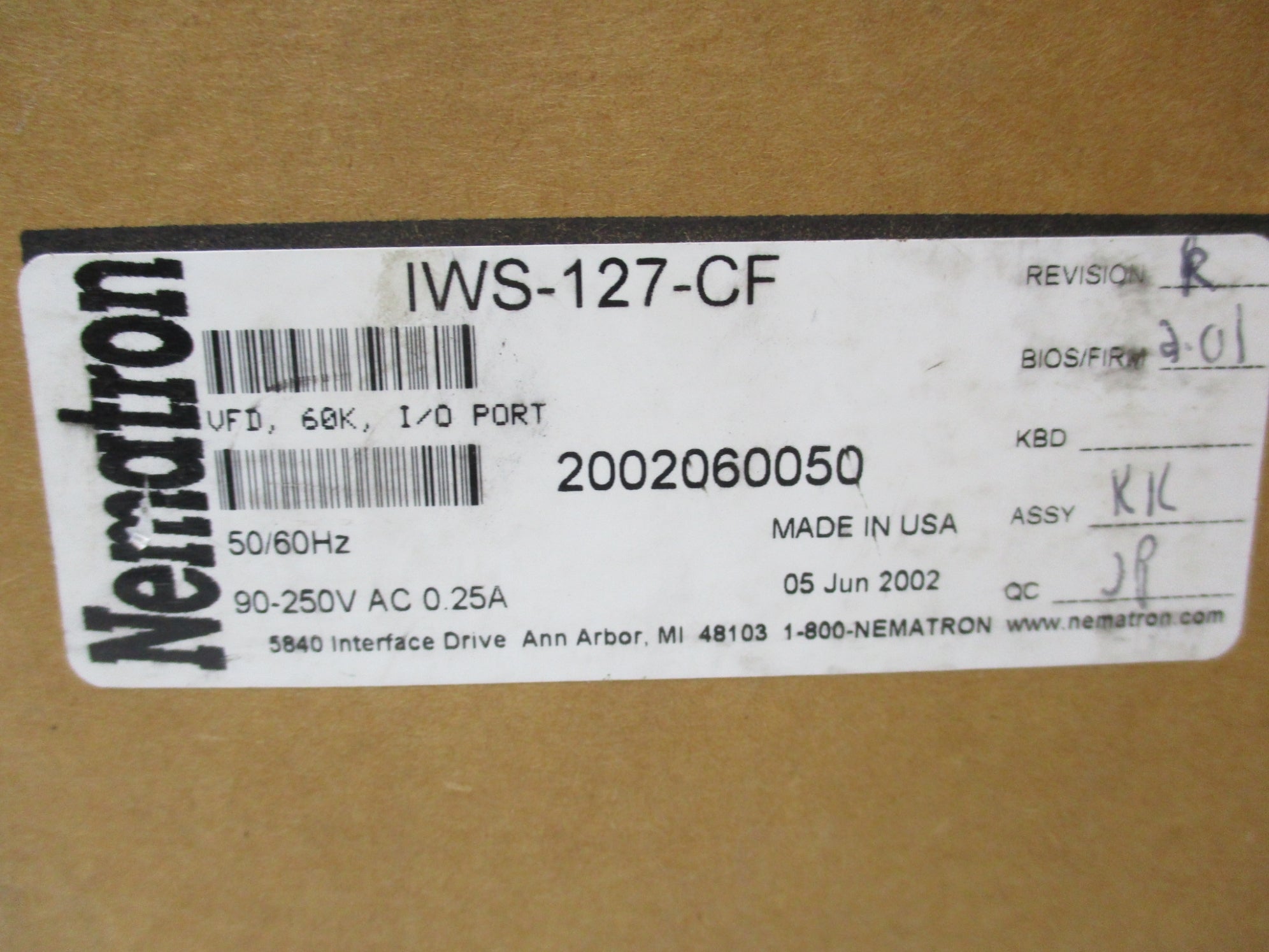 NEMATRON IWS-127-CF NSMP