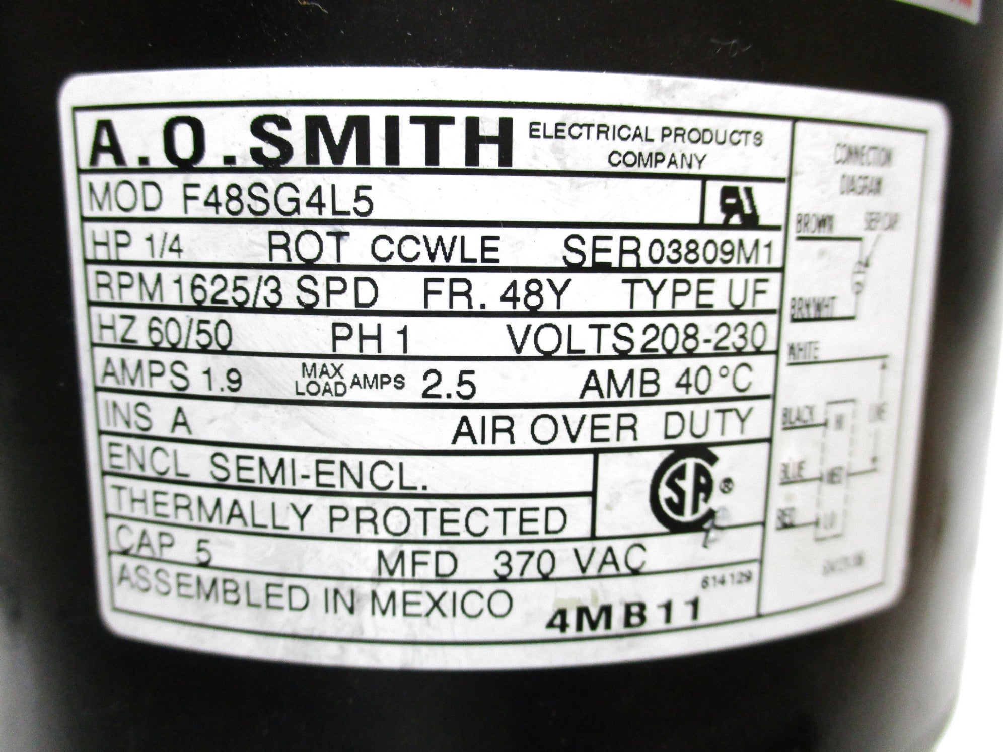 AO SMITH F48SG4L5 (4MB11) NSMP