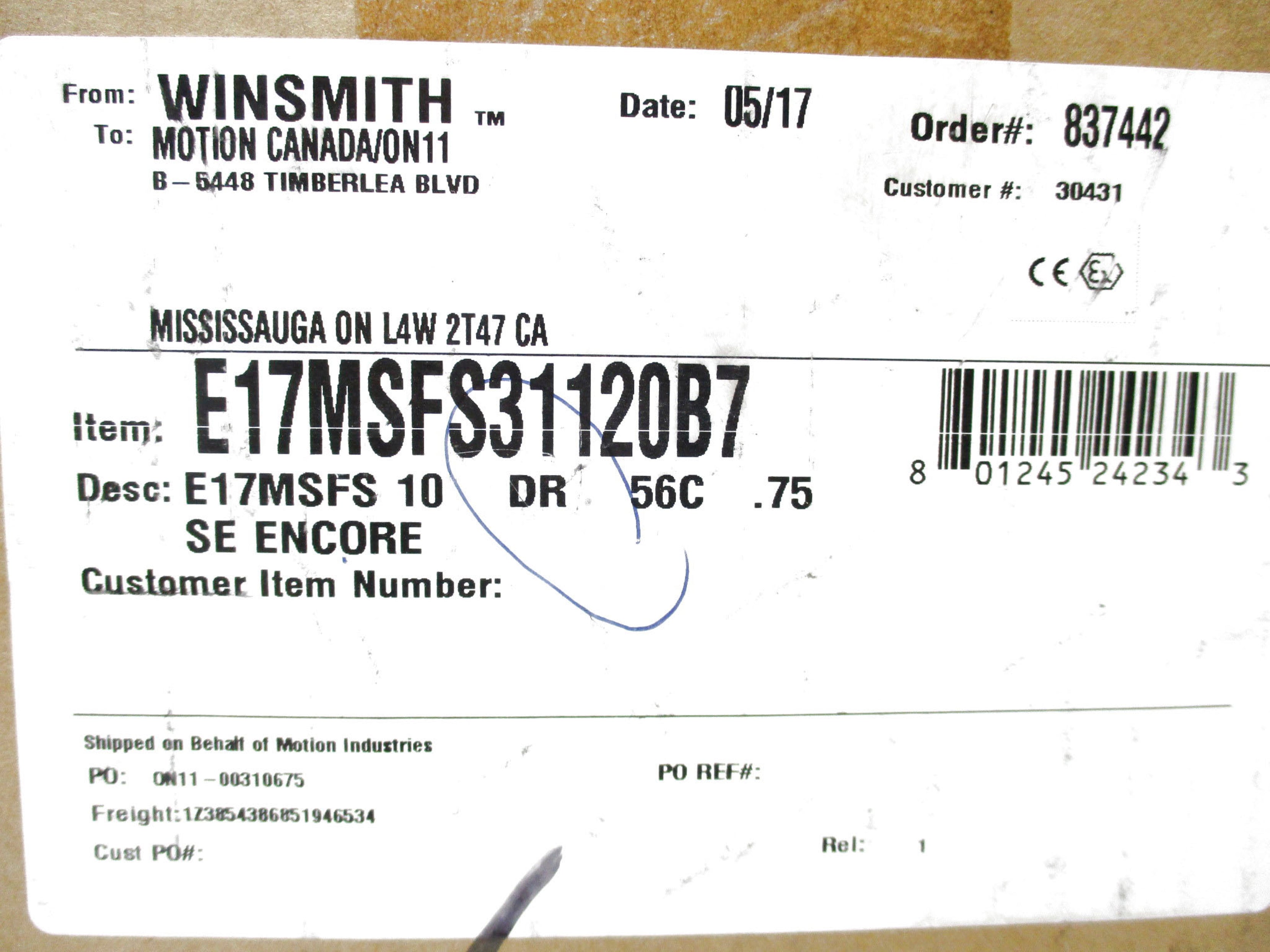 WINSMITH E17MSFS31120B7 NSMP