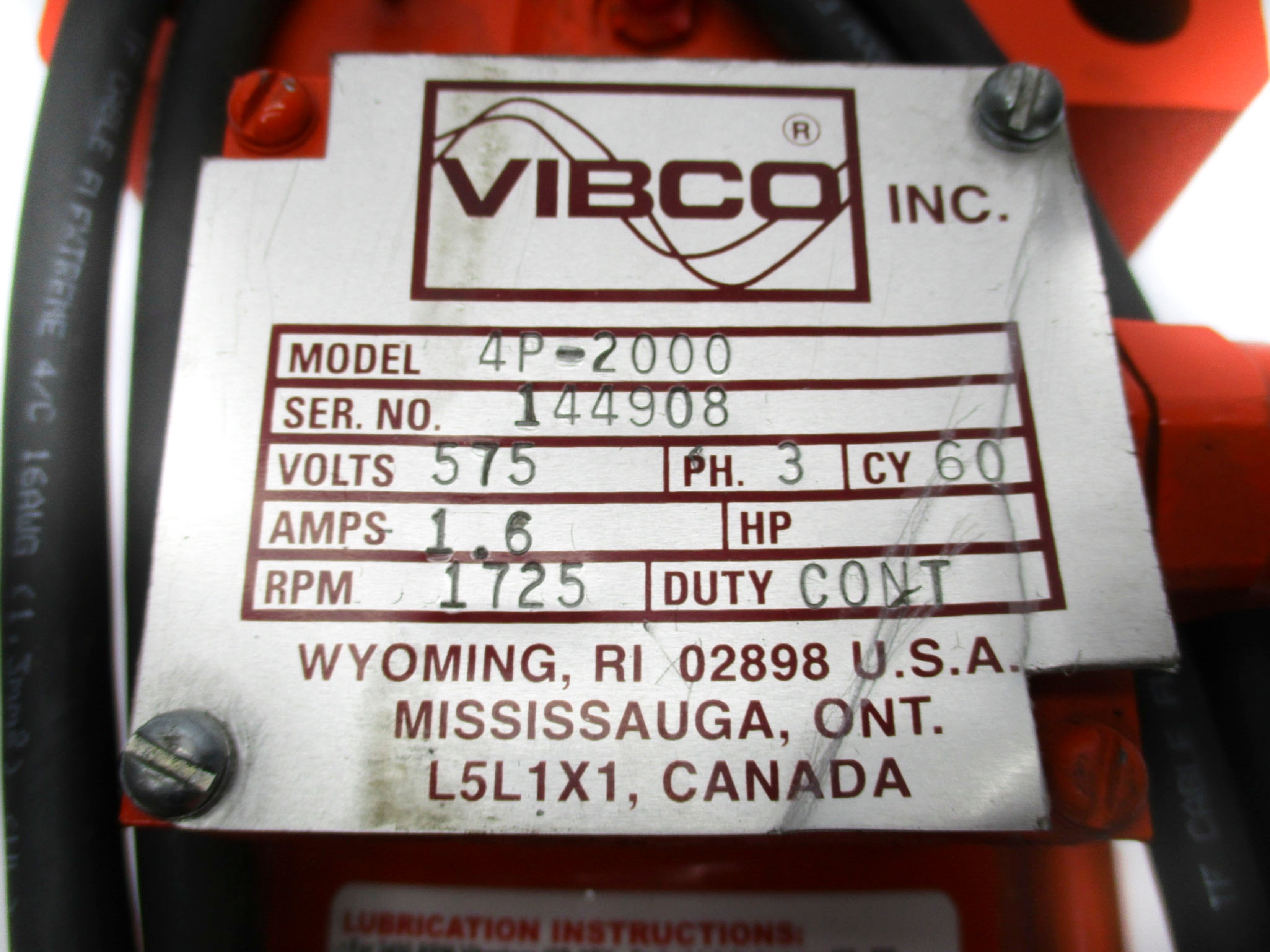 VIBCO 4P-2000 NSNP