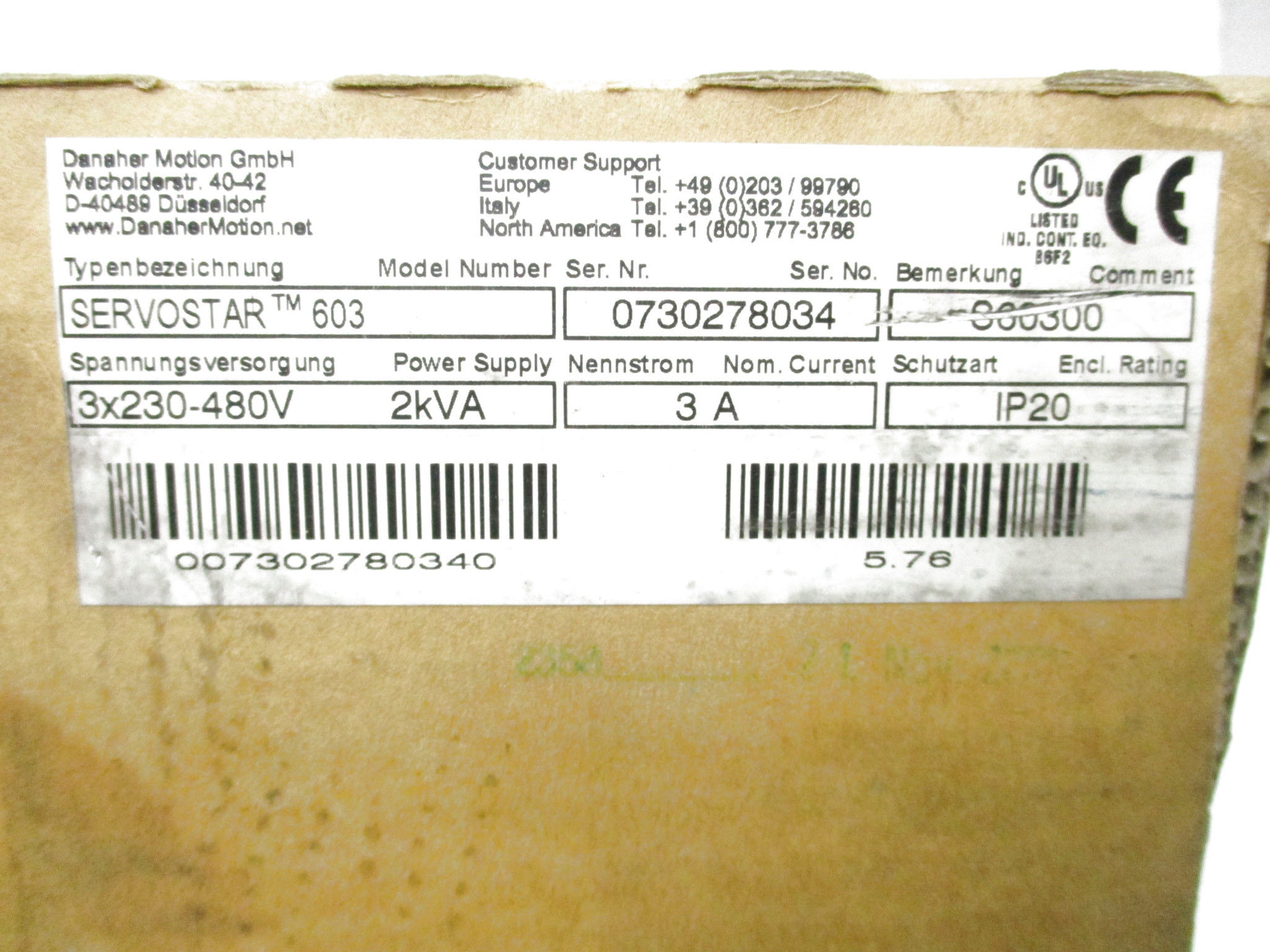 DANAHER MOTION S60300 230-480V 3A NSMP