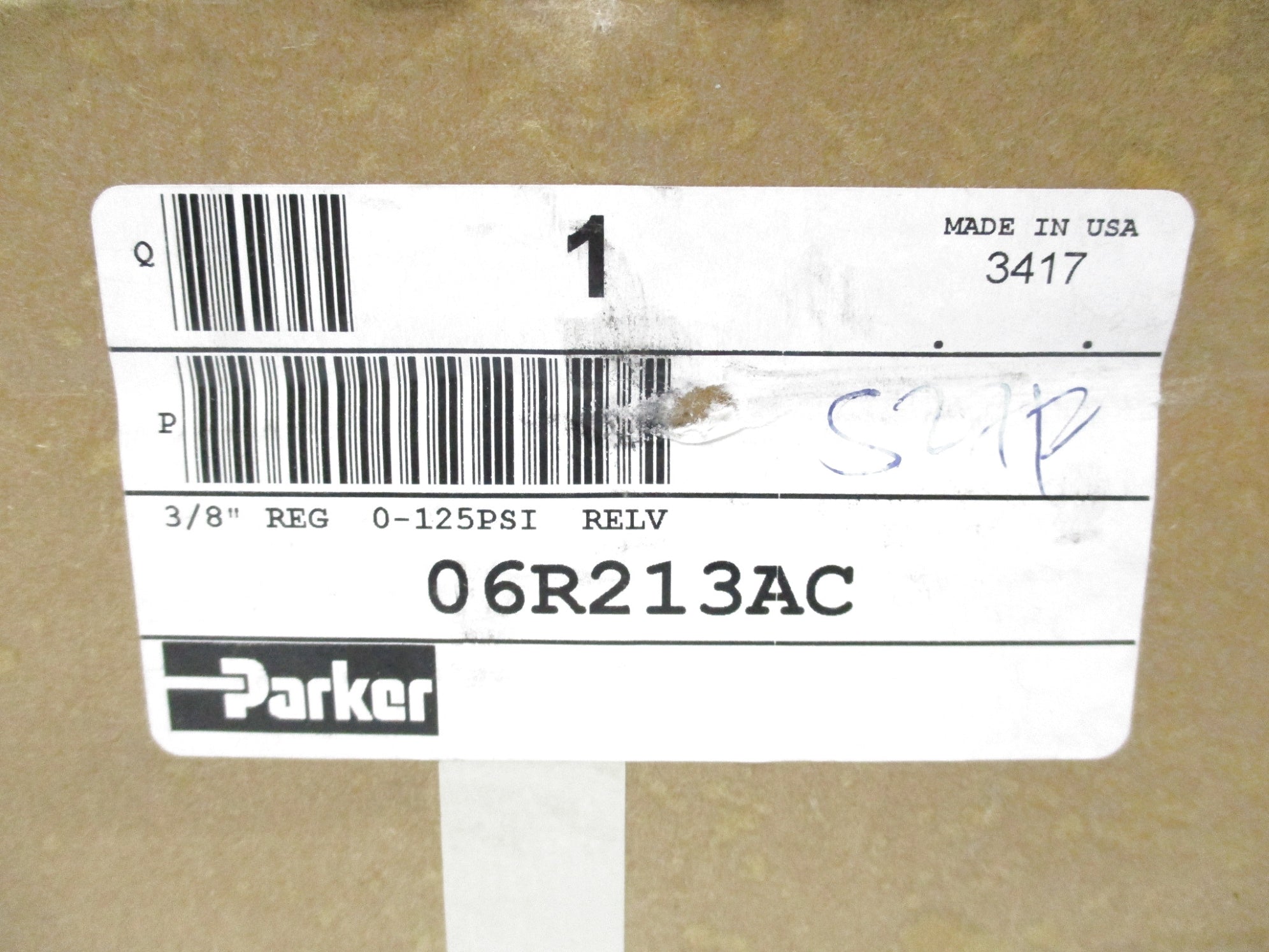 PARKER 06R213AC 0-125PSI 3/8" NSMP