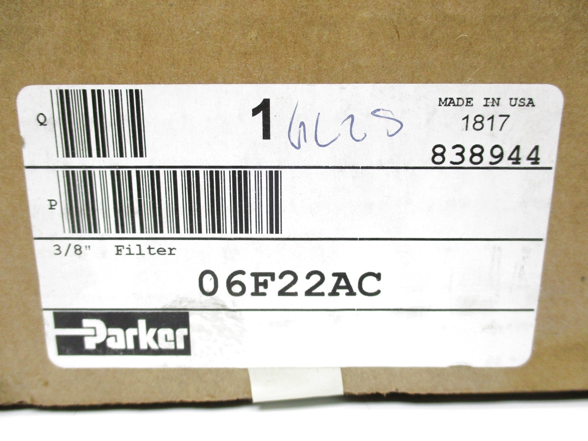 PARKER 06F22AC 150PSI 3/8" NSMP