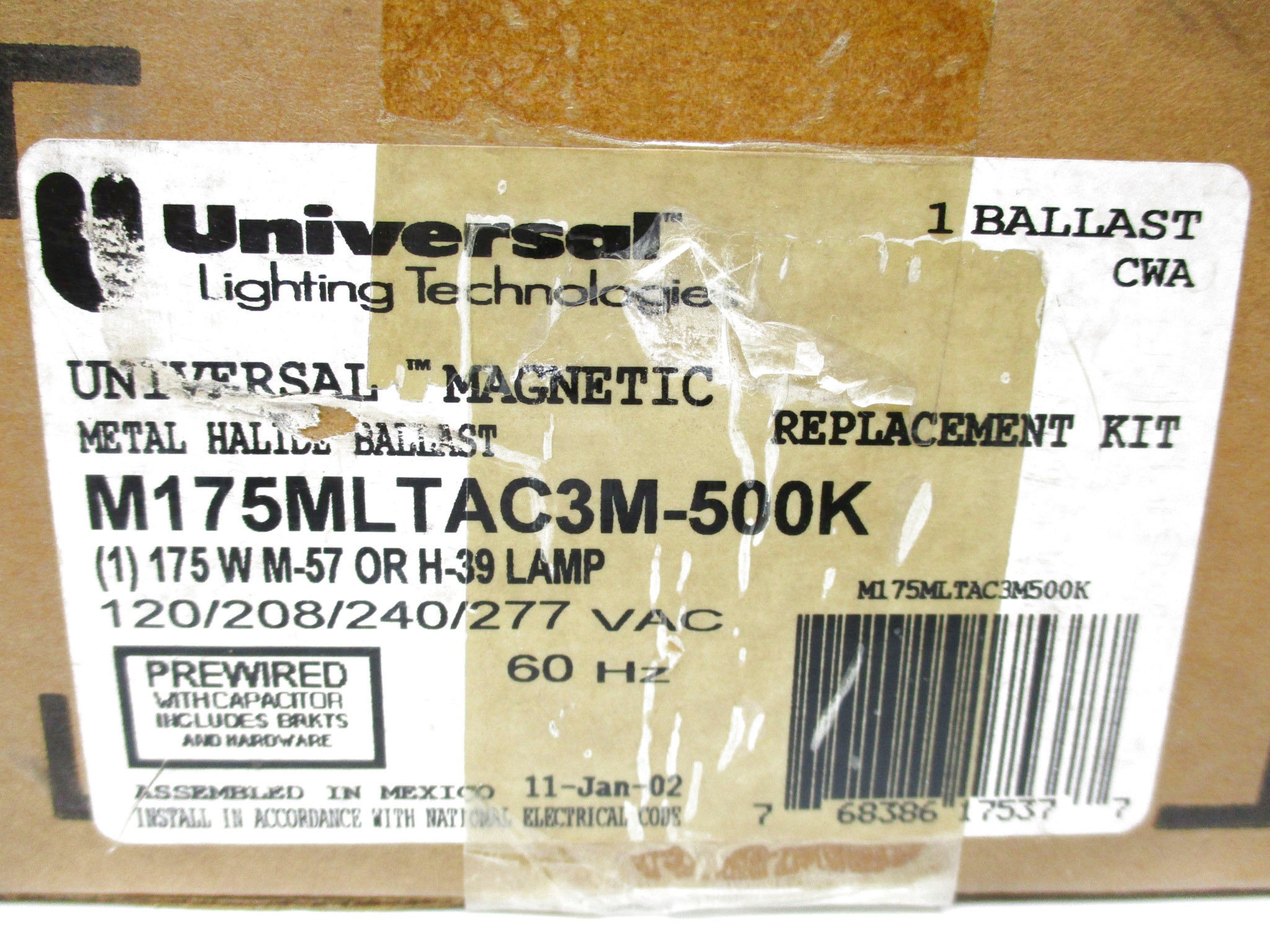 UNIVERSAL M175MLTAC3M-500K 277VAC .85A NSMP