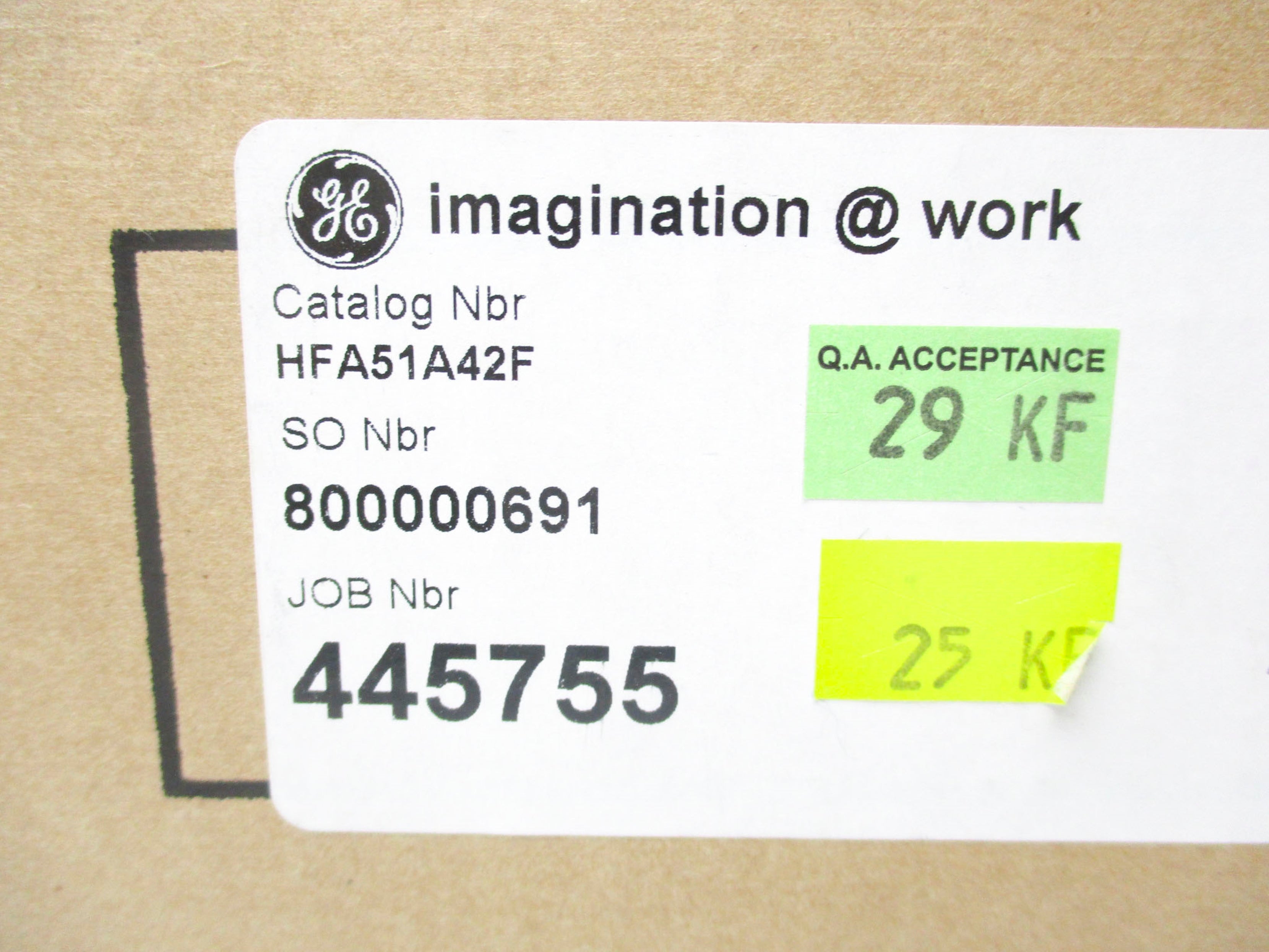 GENERAL ELECTRIC HFA51A42F NSMP