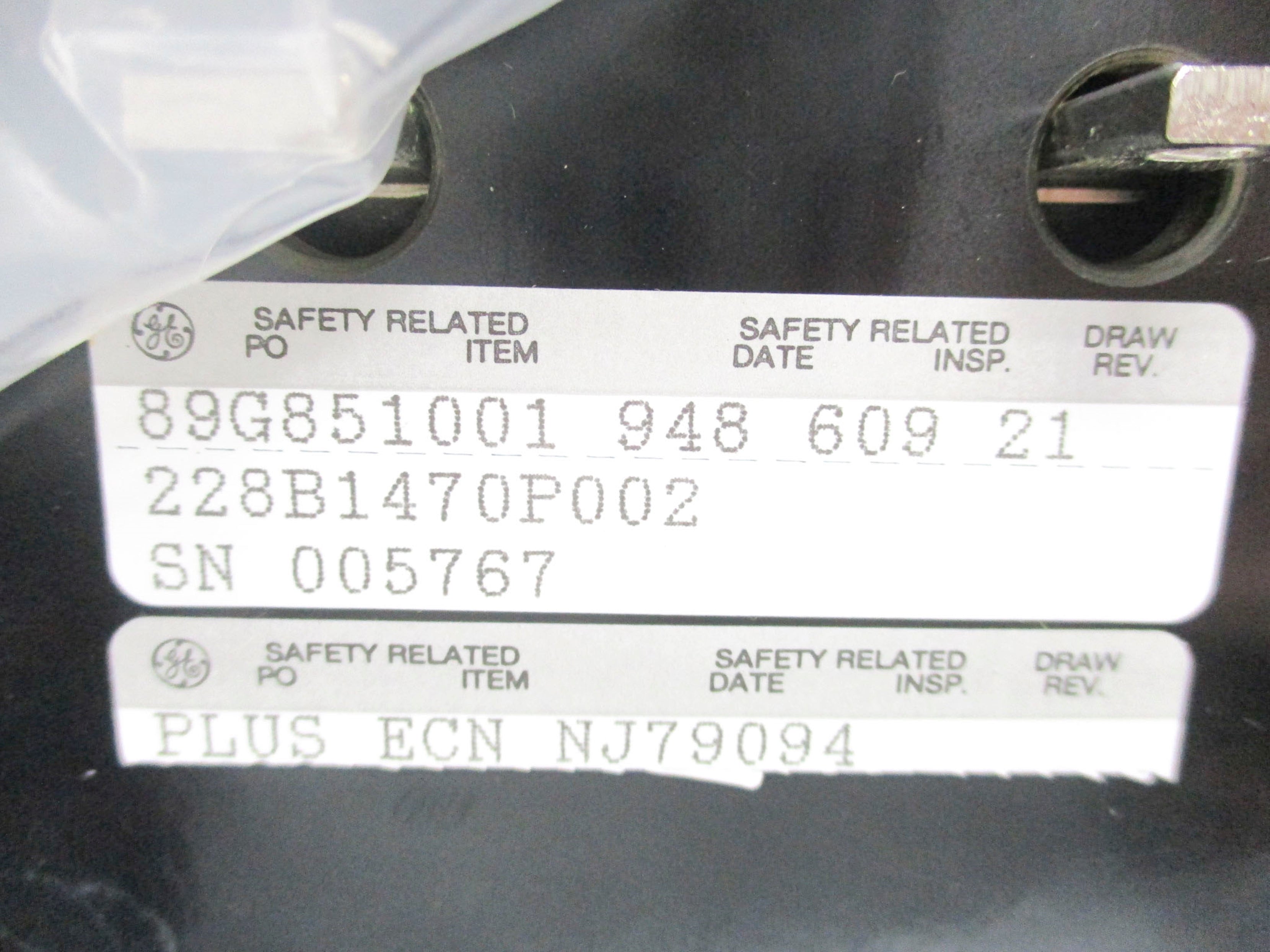 GENERAL ELECTRIC 89G851001 NSMP