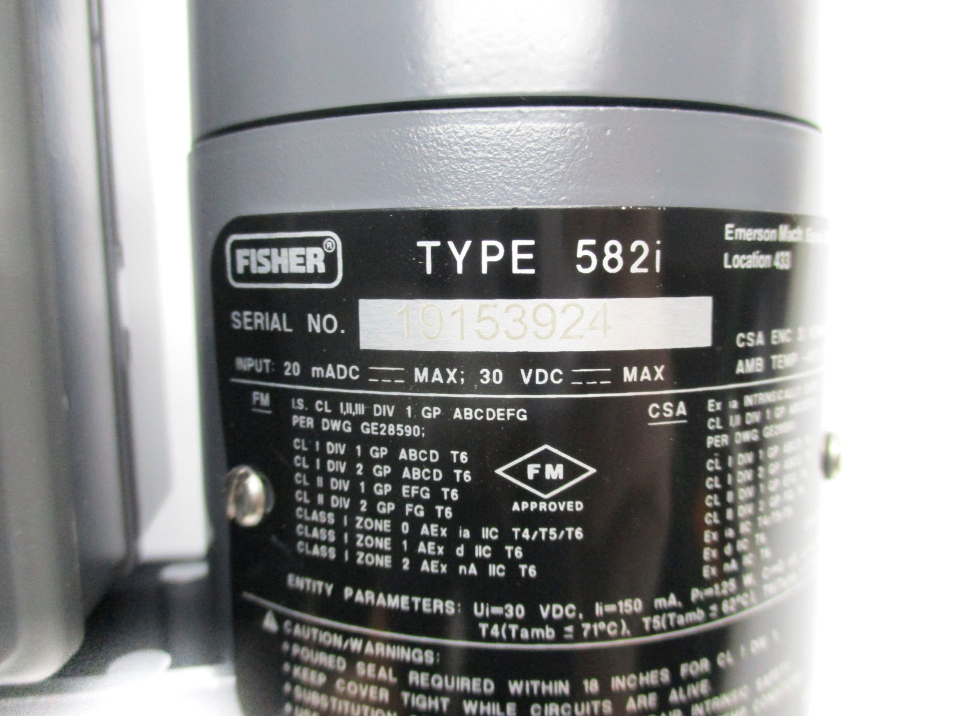 FISHER 582I 0-60PSI NSNP