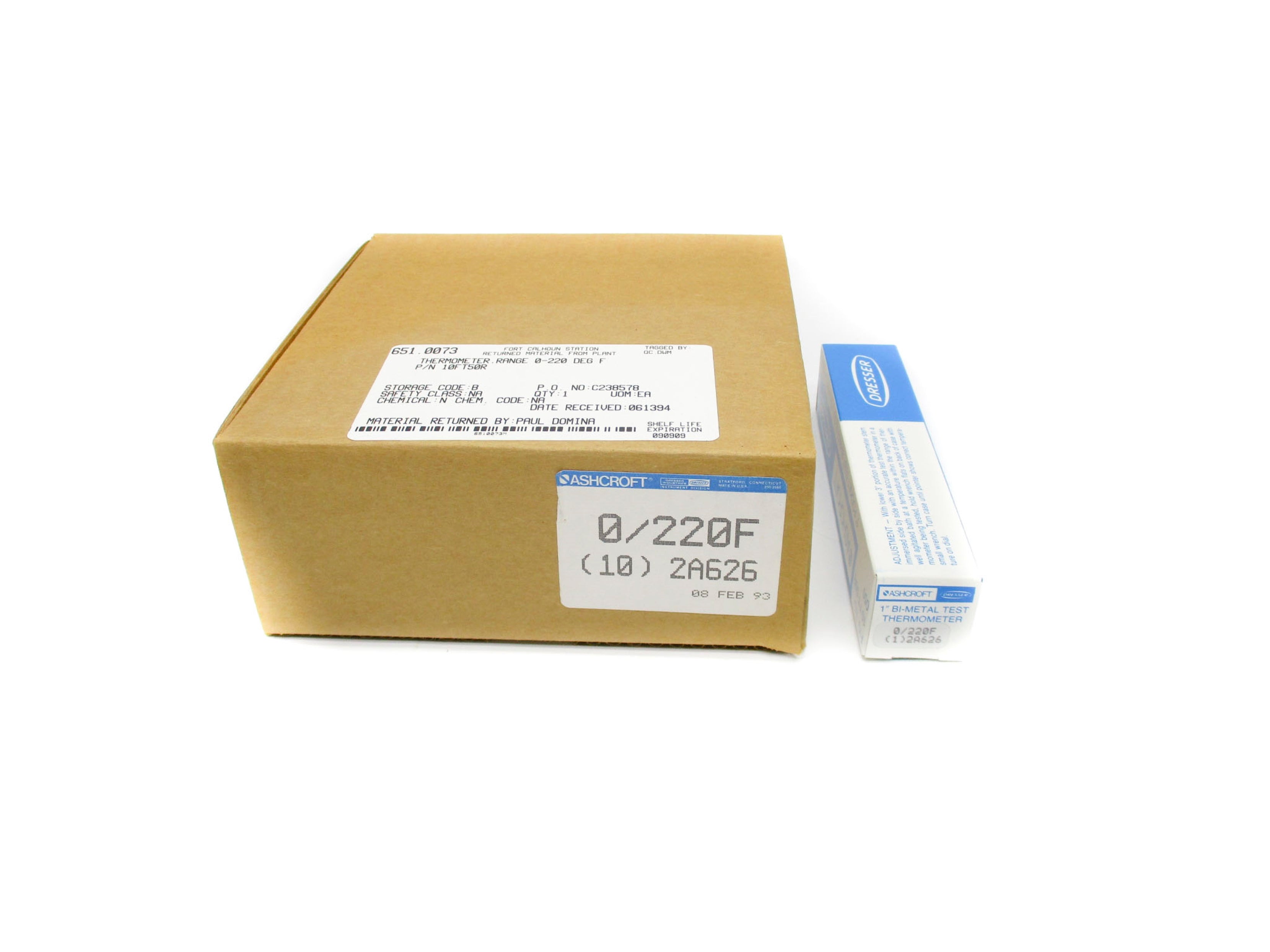 ASHCROFT 2A626 0-220F (PKG OF 10) NSMP