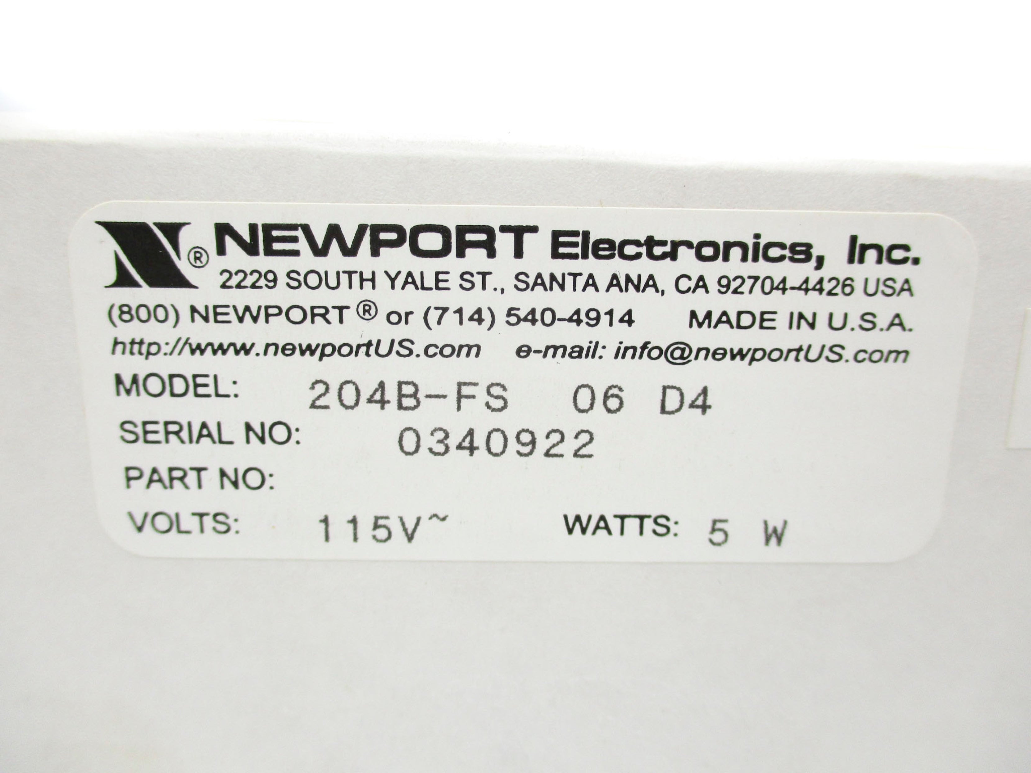 NEWPORT 204B-FS NSMP