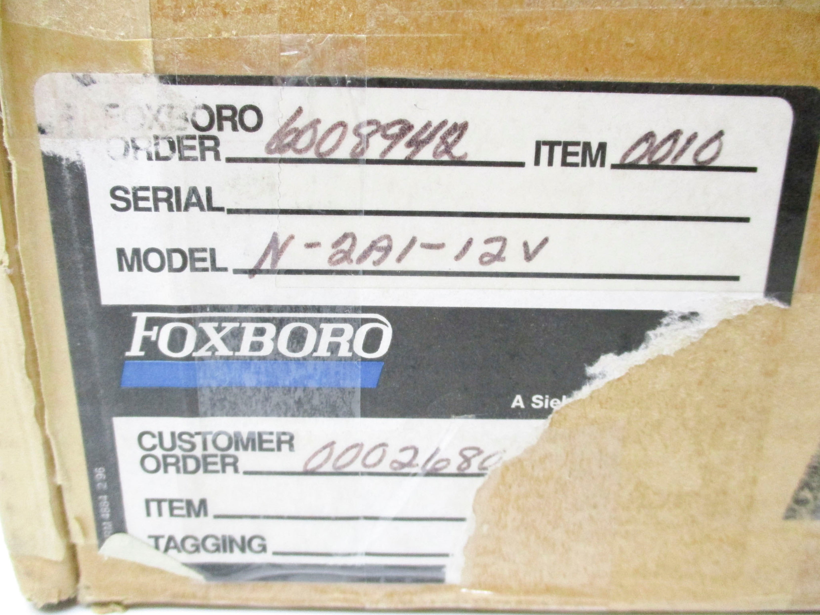 FOXBORO N-2AI-I2V NSMP
