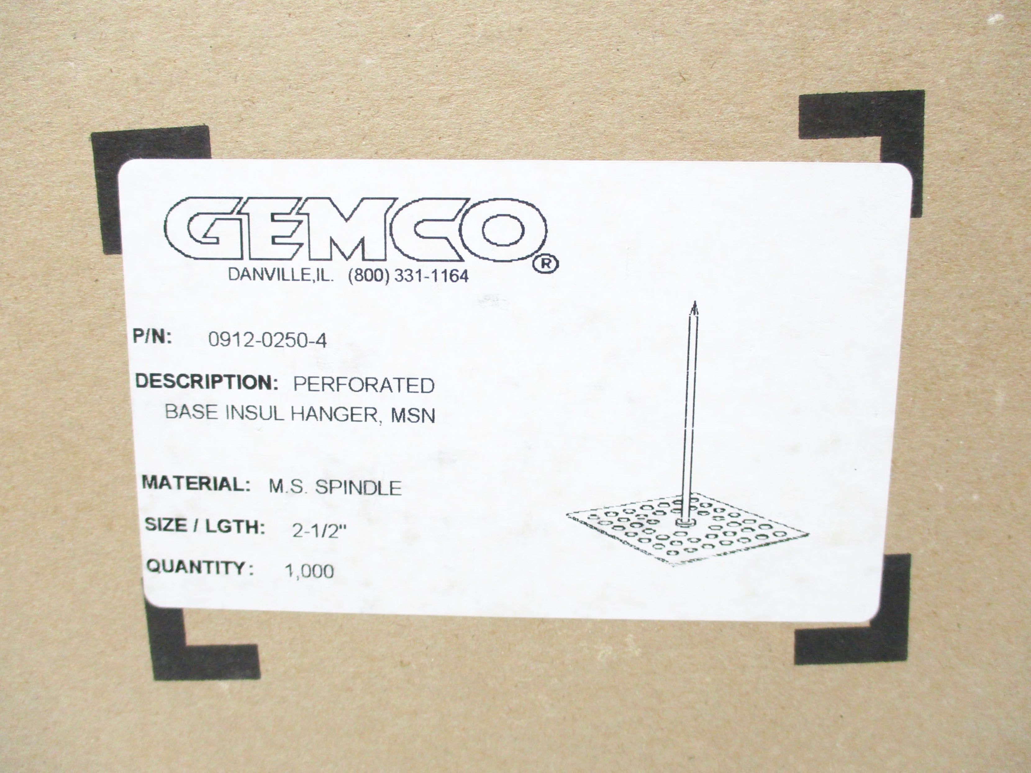 GEMCO 0912-0250-4 (PKG OF 1000) NSMP