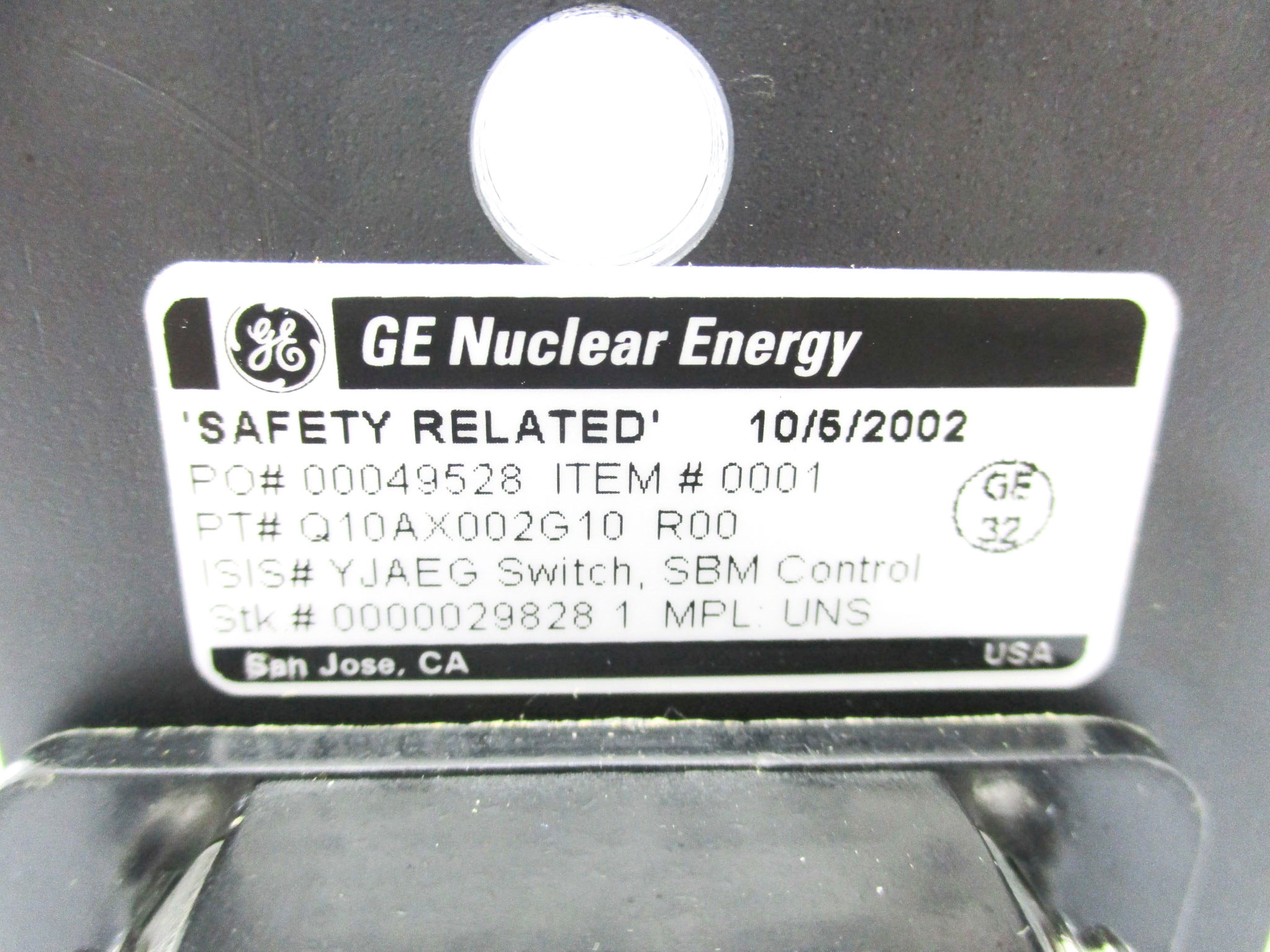 GENERAL ELECTRIC Q10AX002G10 NSNP
