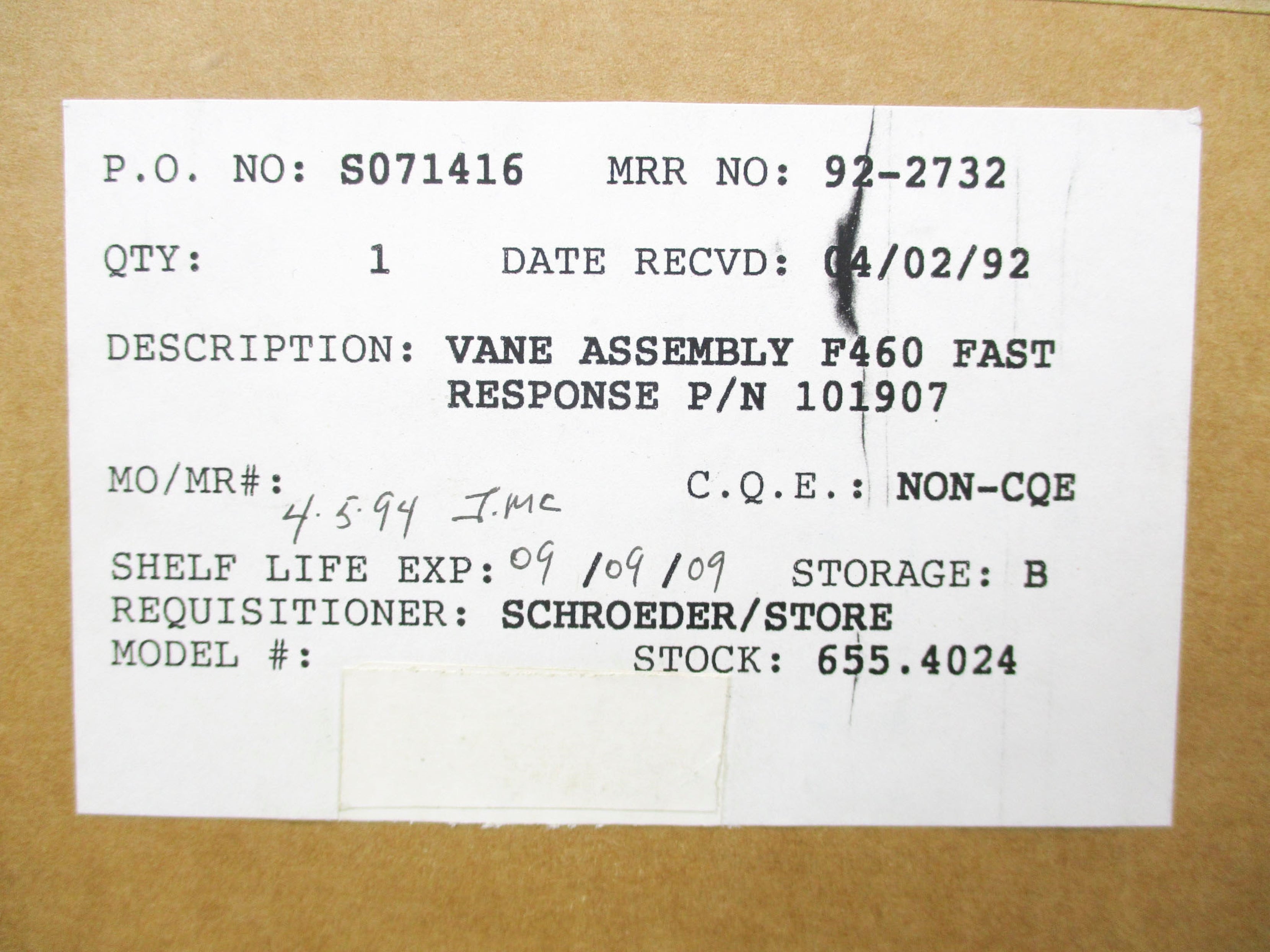 SPARE PART 92-2732 NSMP