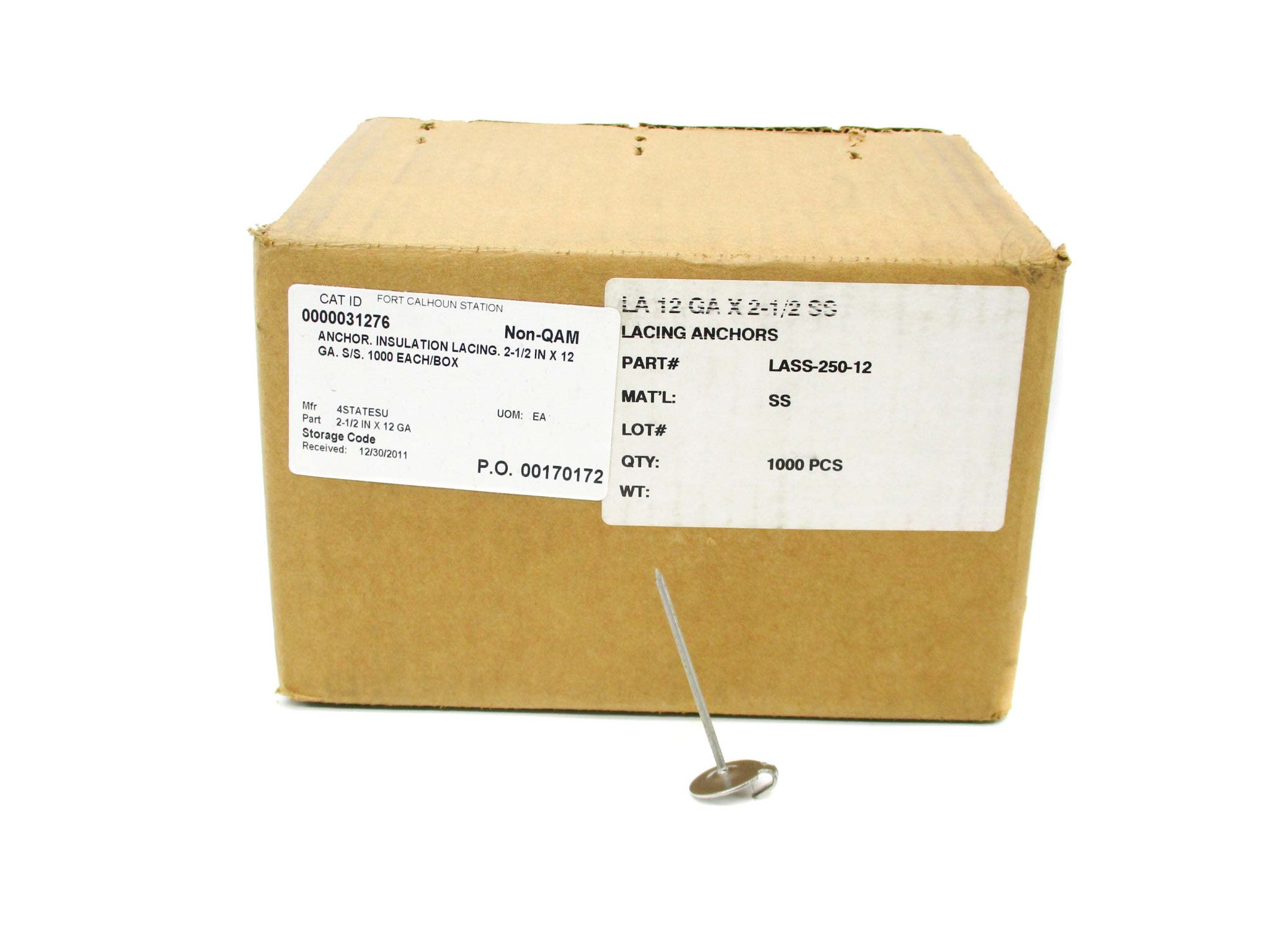 SPARE PART LASS-250-12 (PKG OF 1000) NSMP