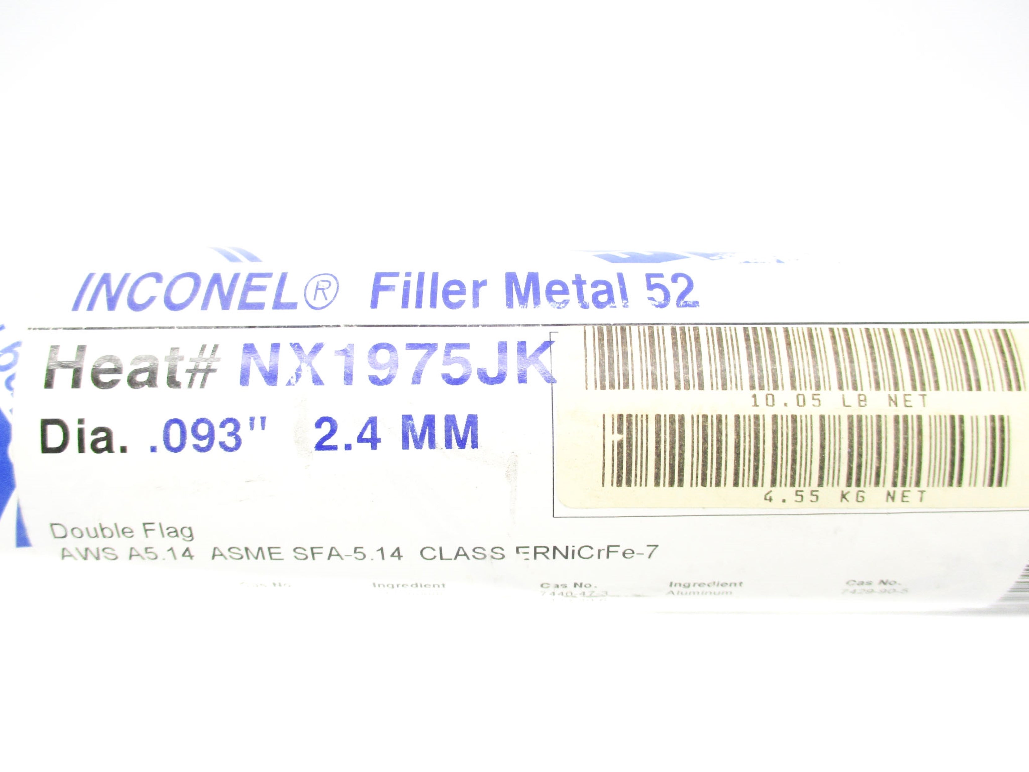 INCONEL NX1975JK 10.05LBS NSFS